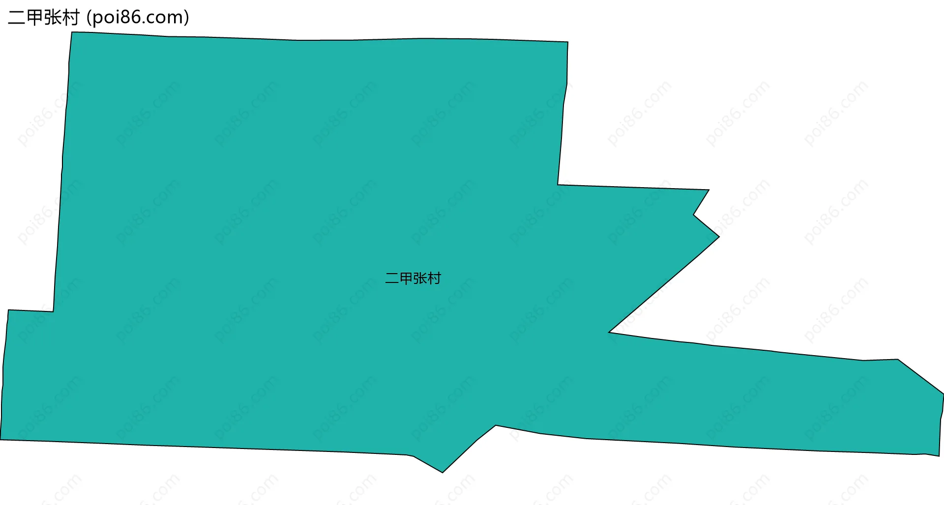 二甲张村边界地图
