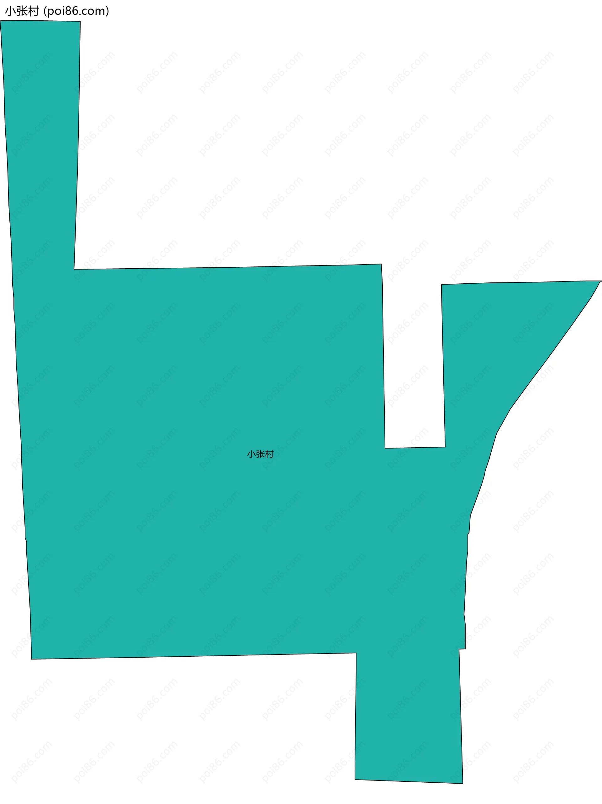 小张村边界地图