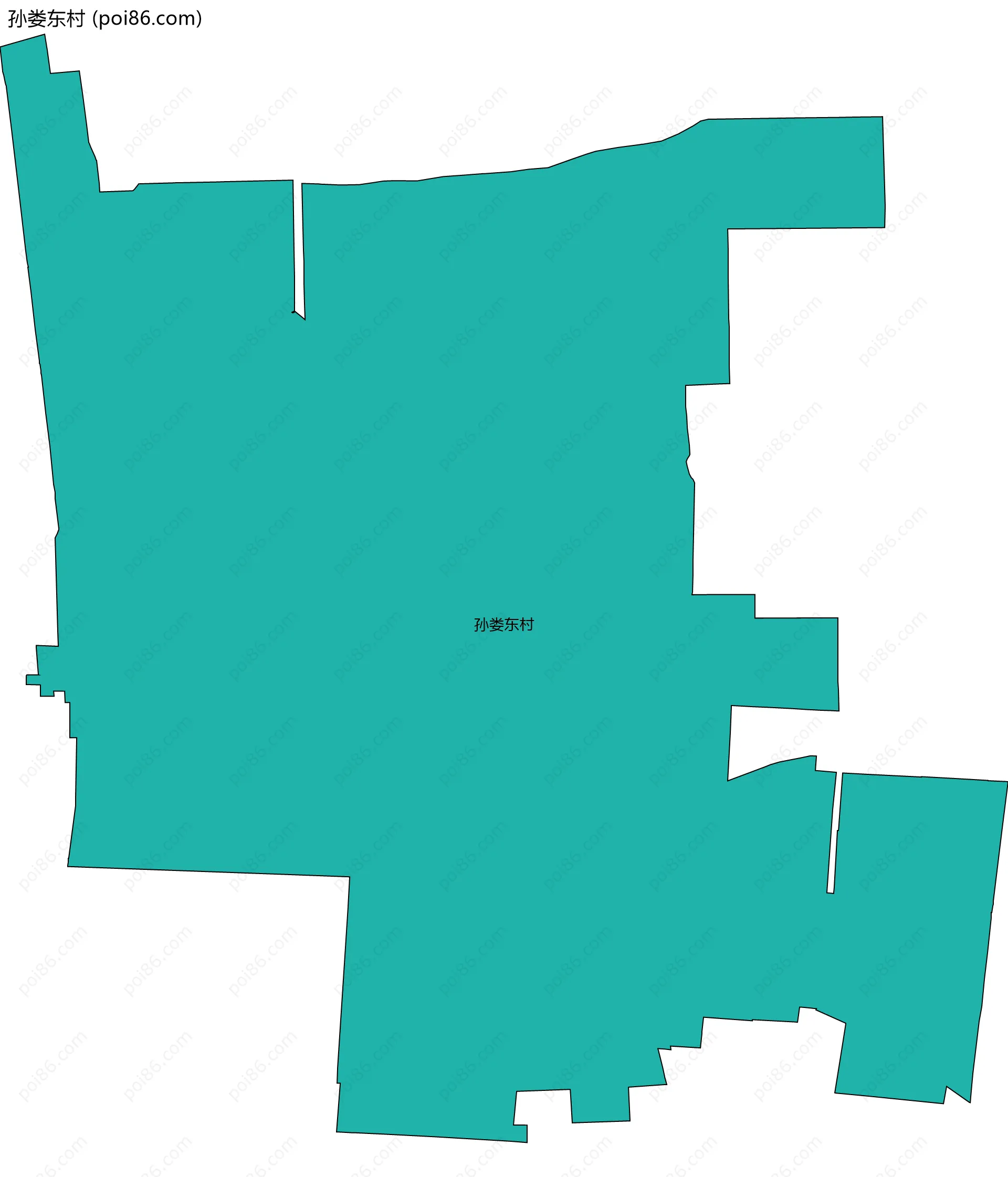 孙娄东村边界地图