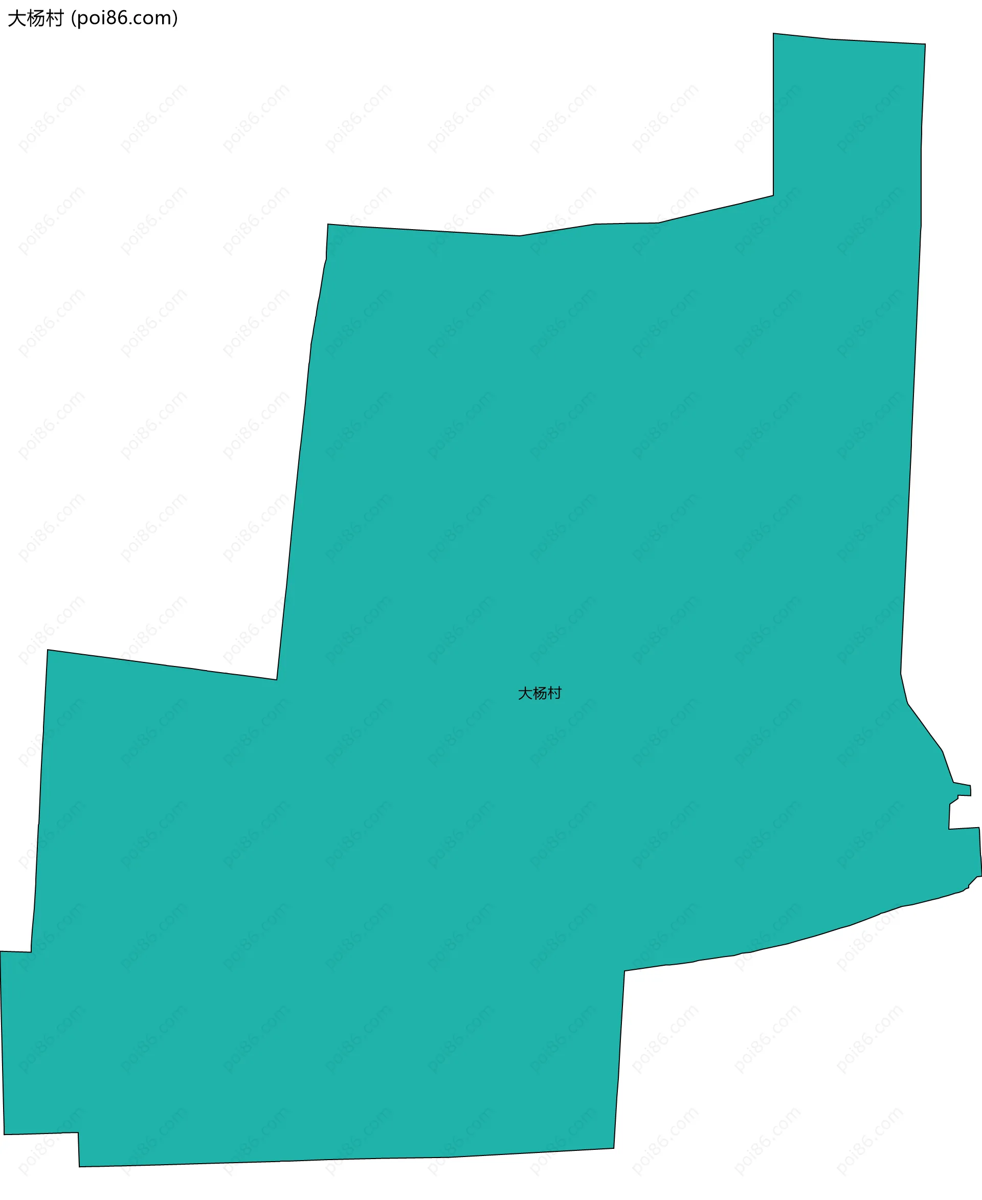 大杨村边界地图