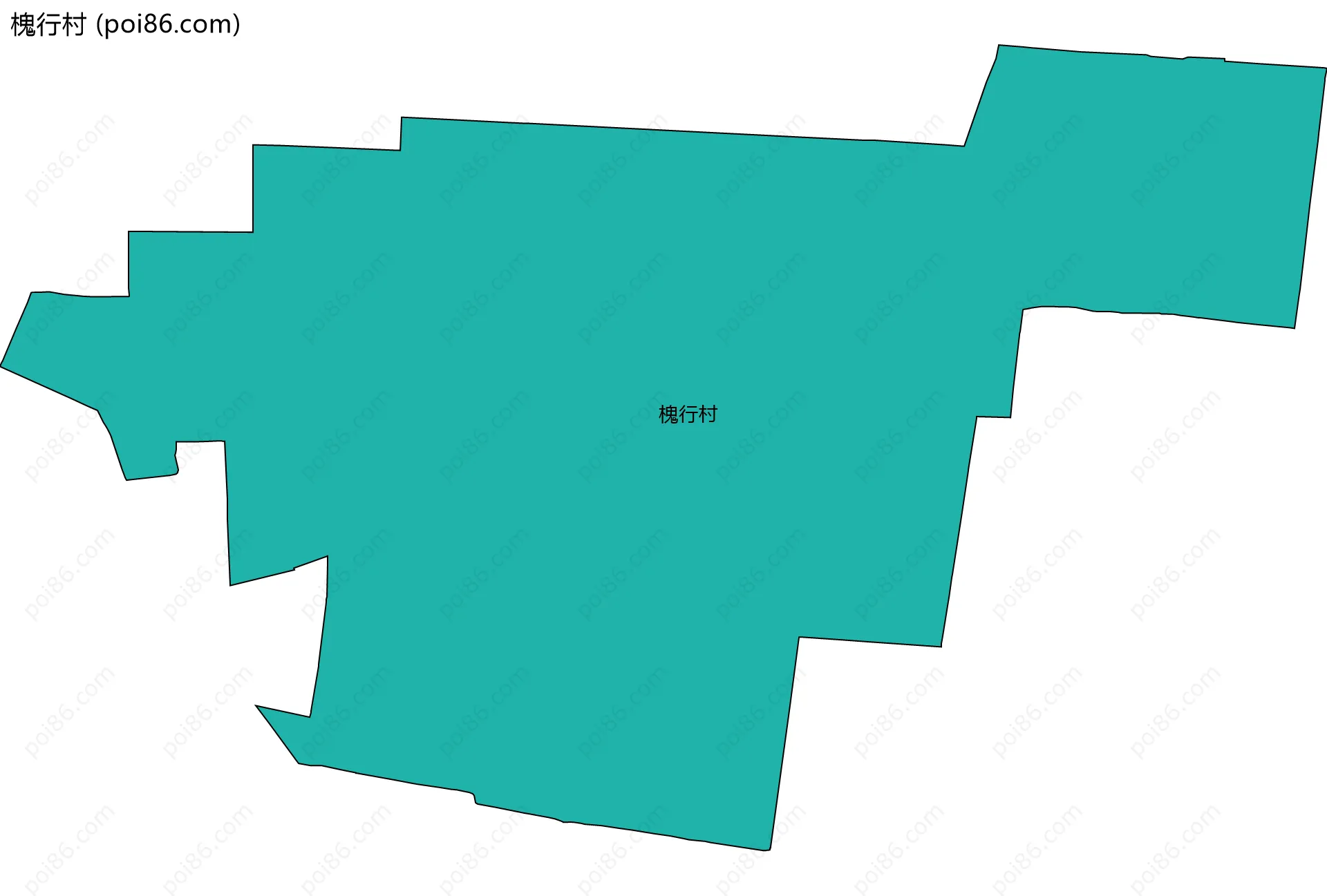 槐行村边界地图