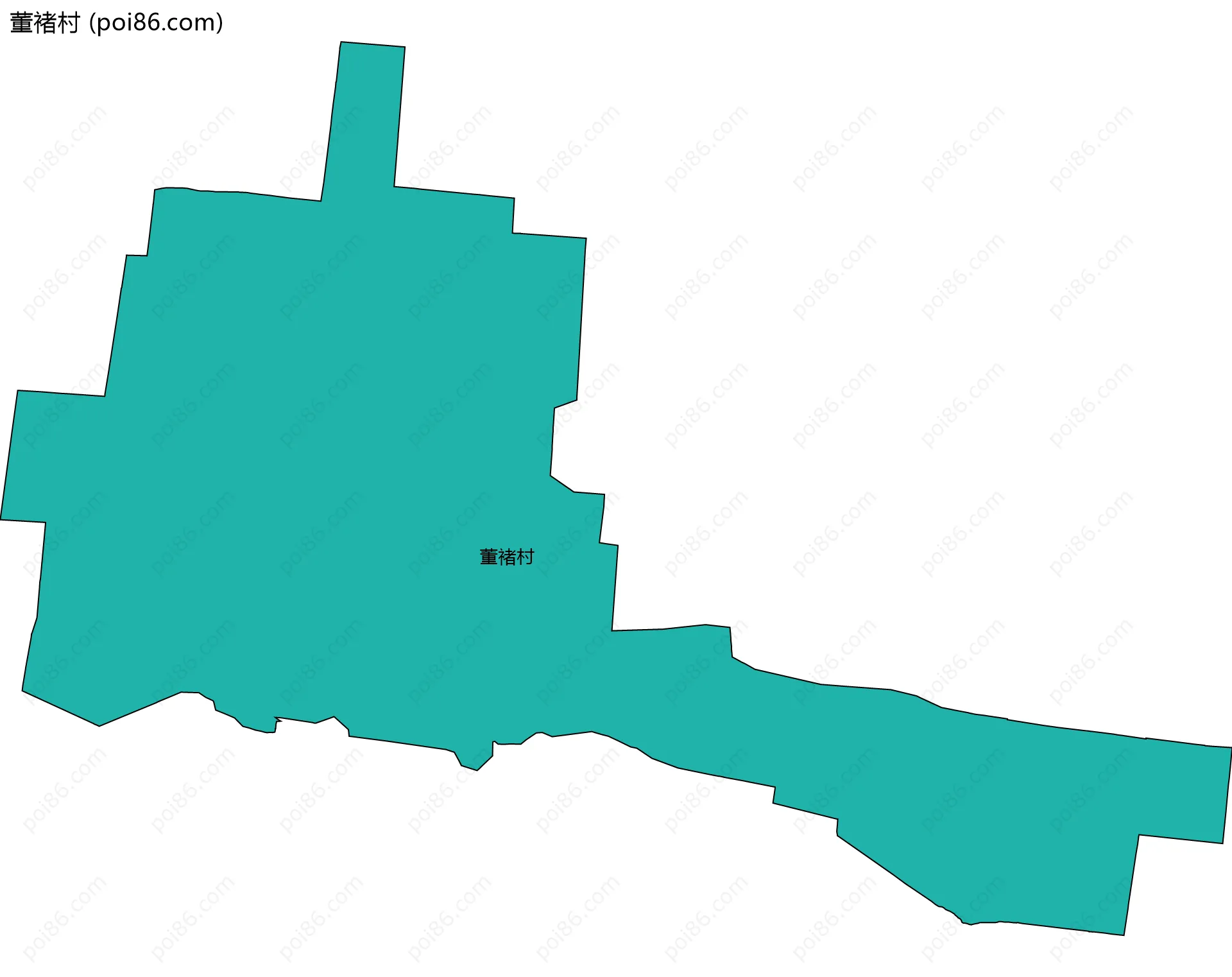 董褚村边界地图