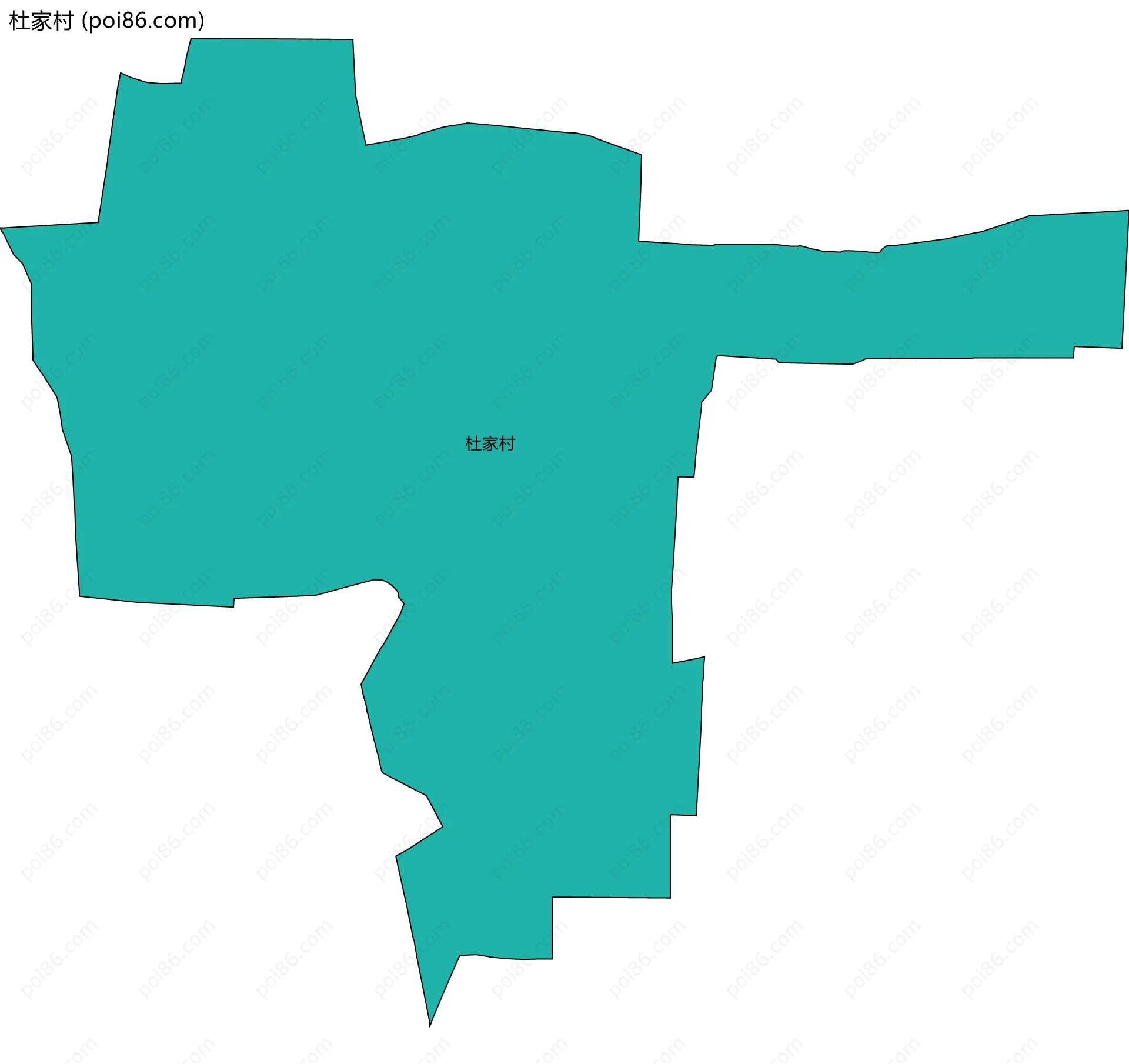 杜家村边界地图