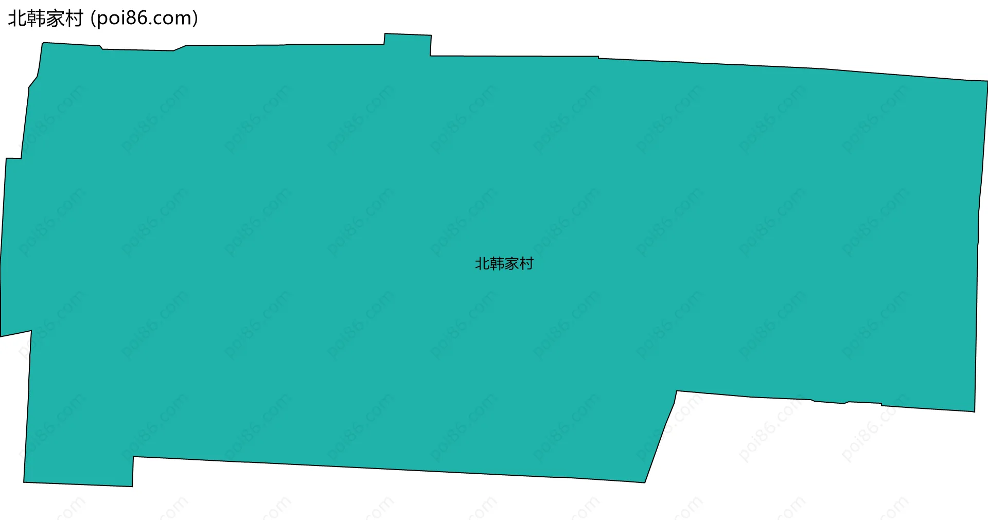 北韩家村边界地图