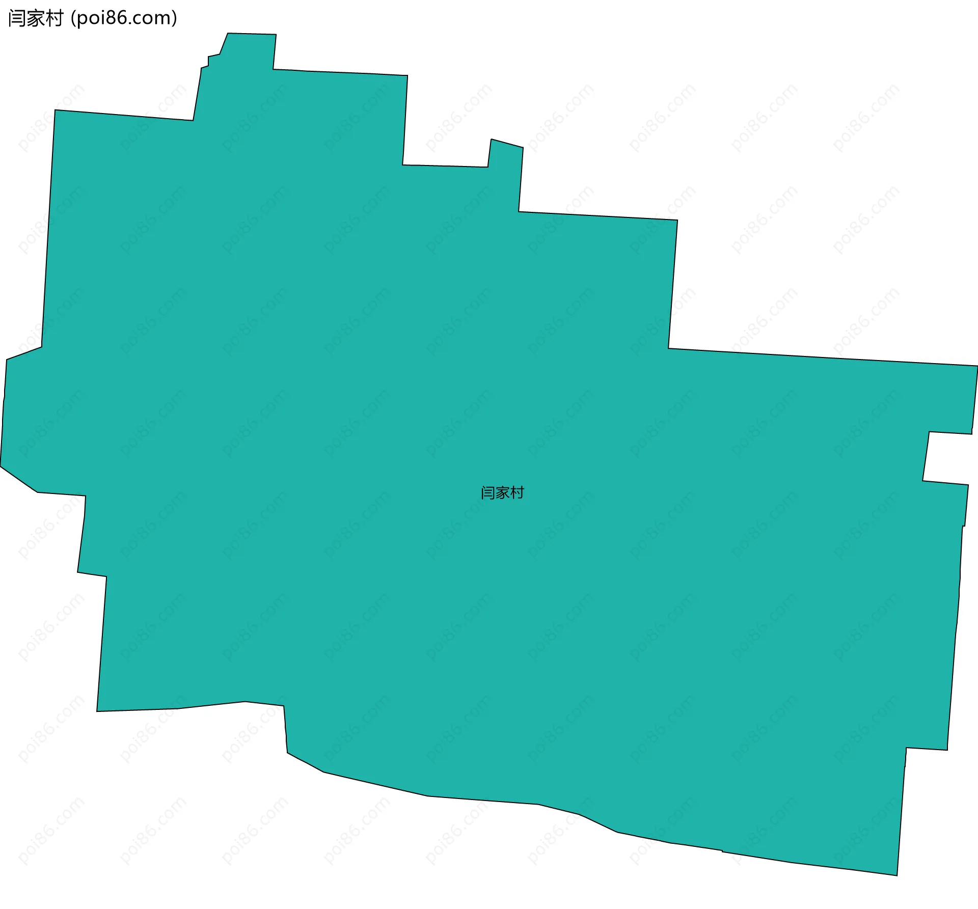 闫家村边界地图