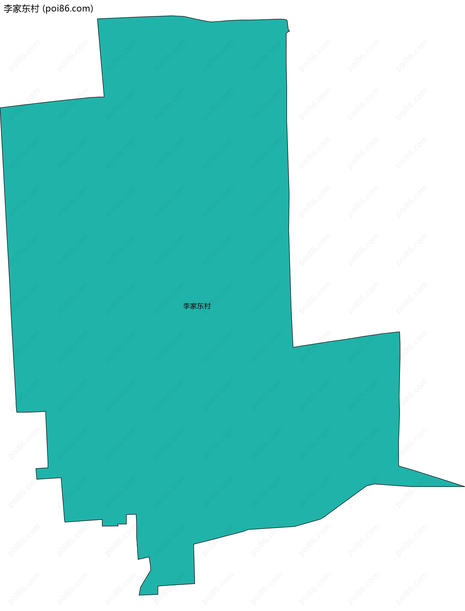 李家东村边界地图