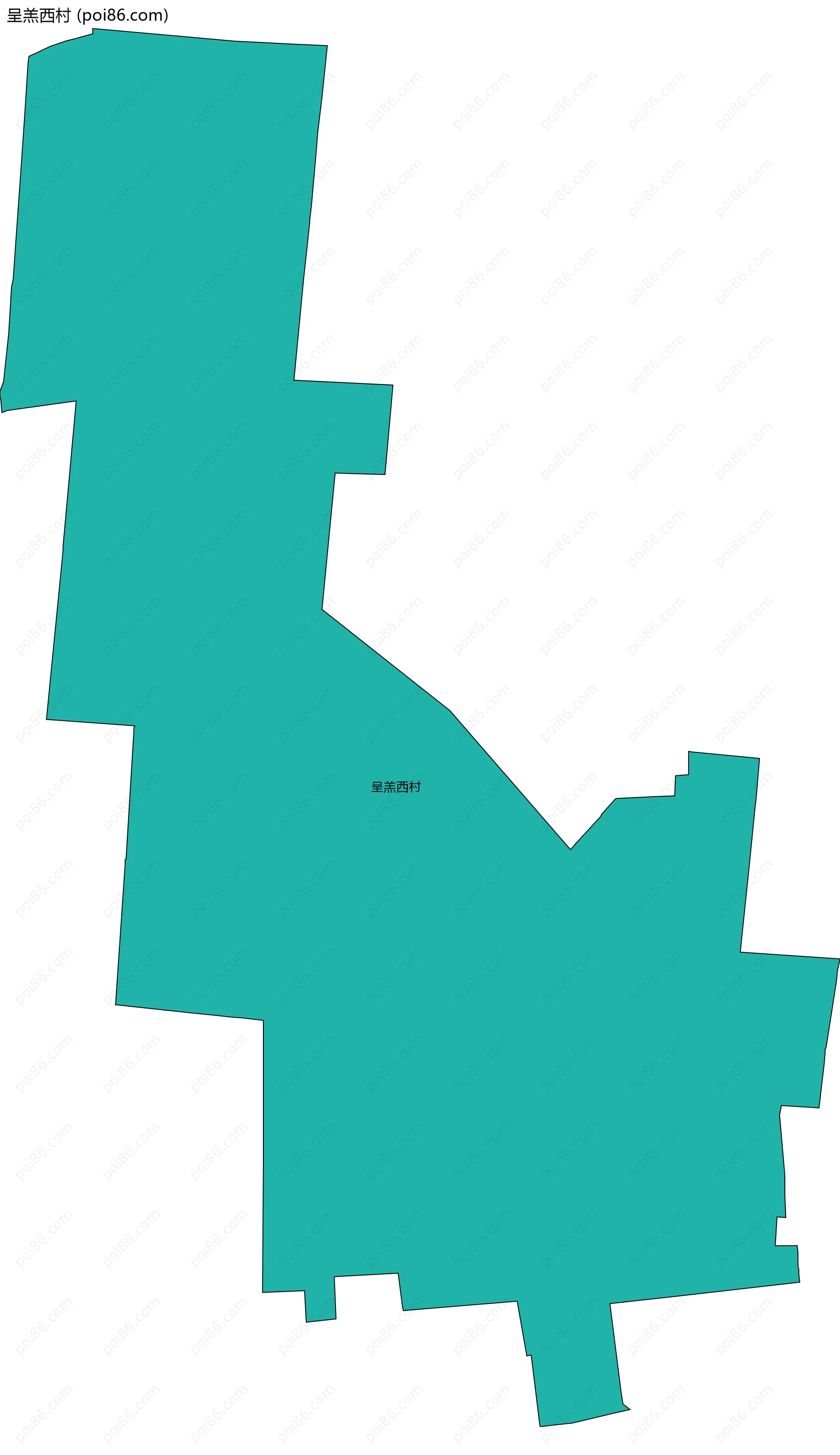 呈羔西村边界地图