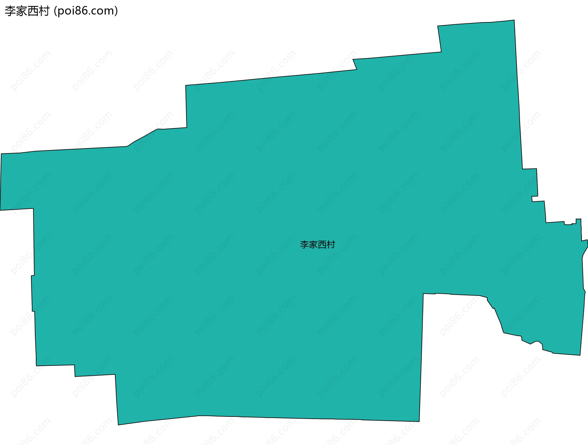 李家西村边界地图