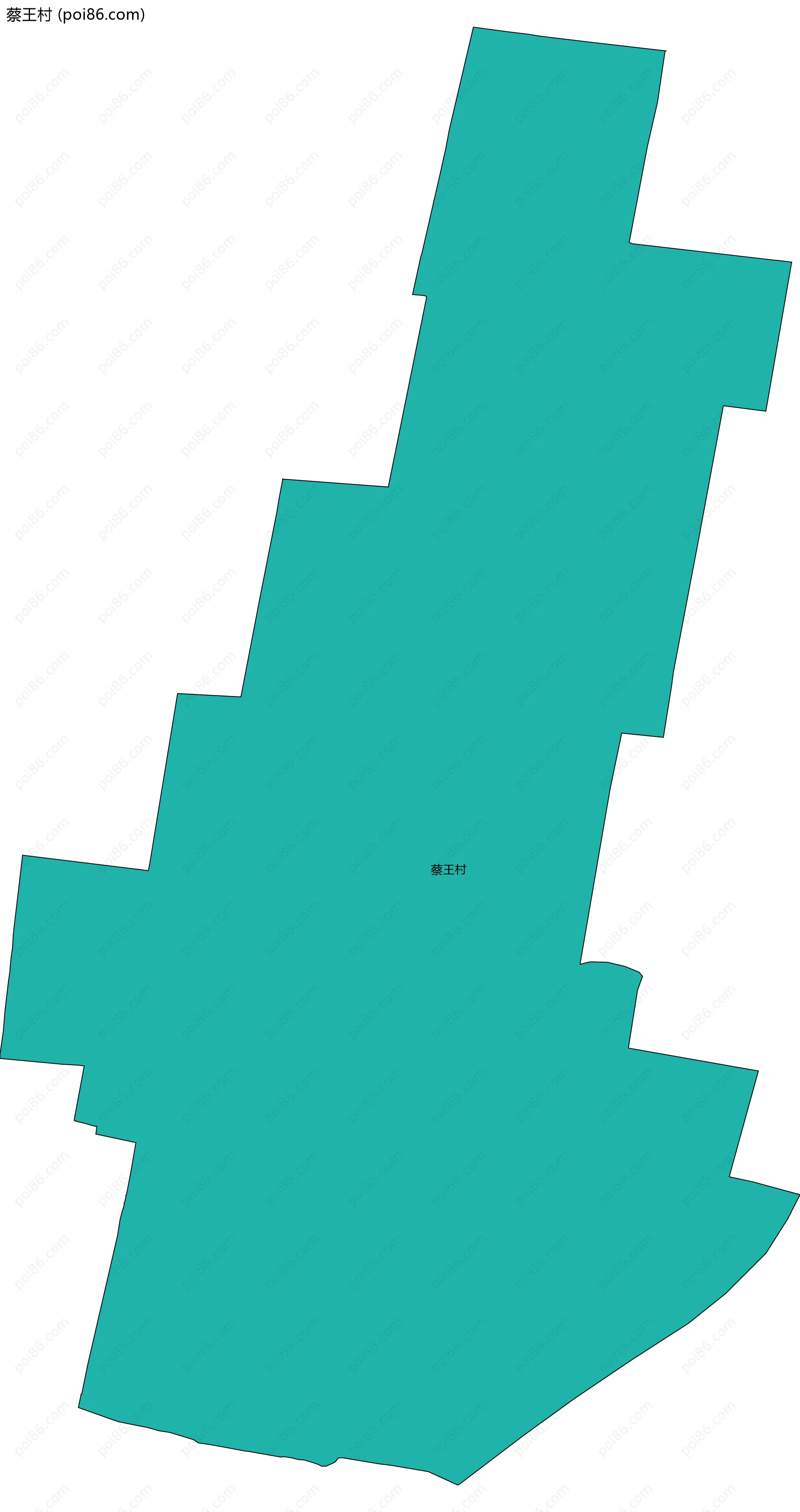 蔡王村边界地图