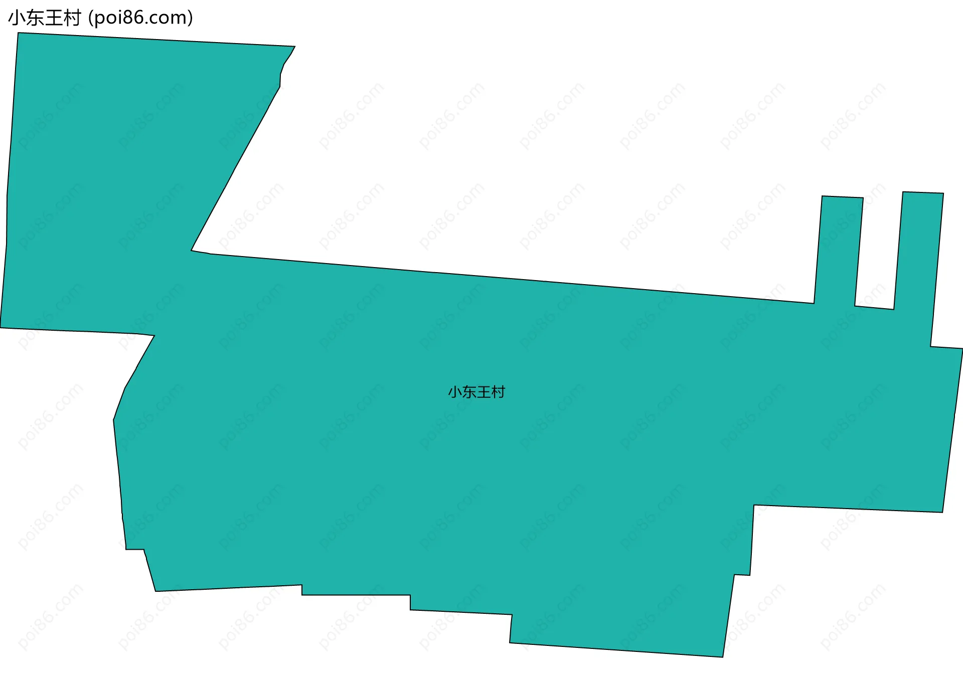小东王村边界地图