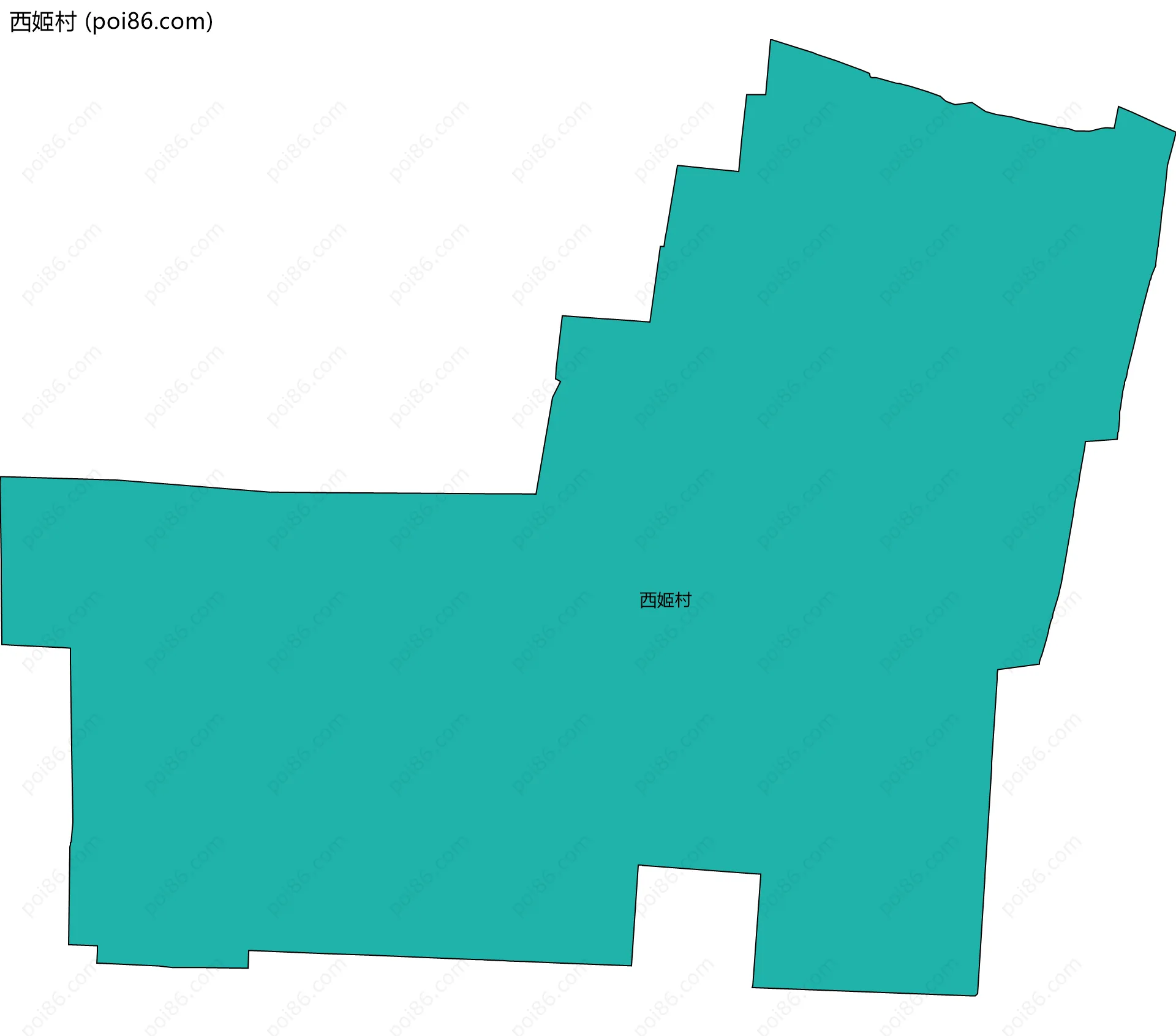 西姬村边界地图