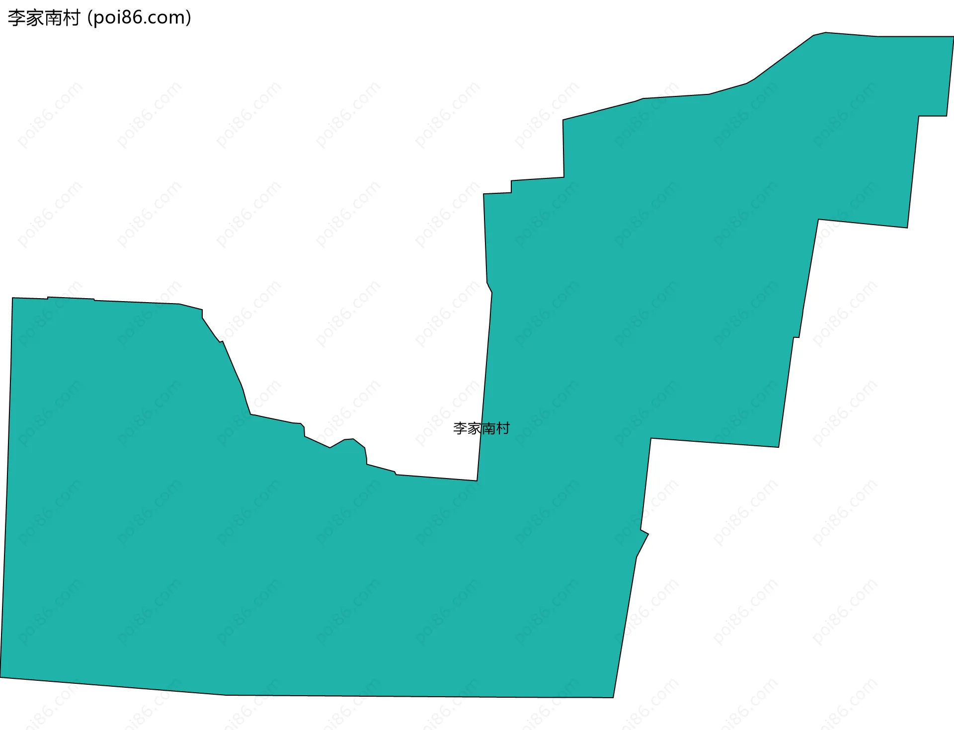 李家南村边界地图