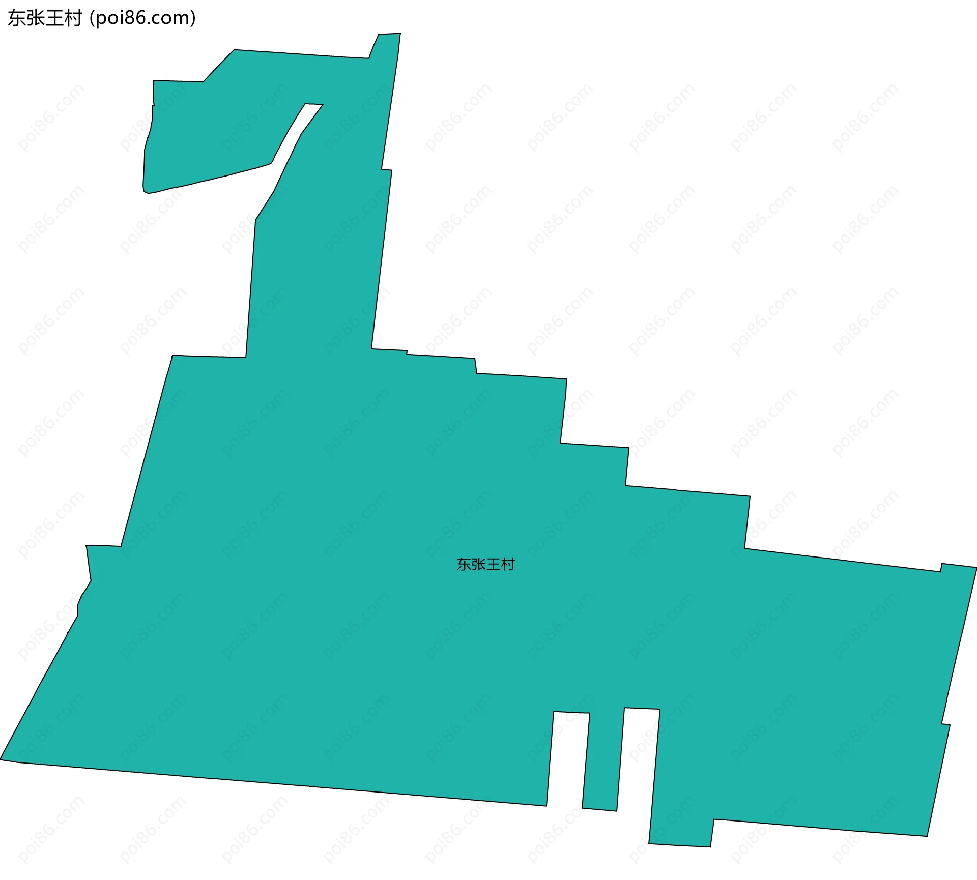 东张王村边界地图