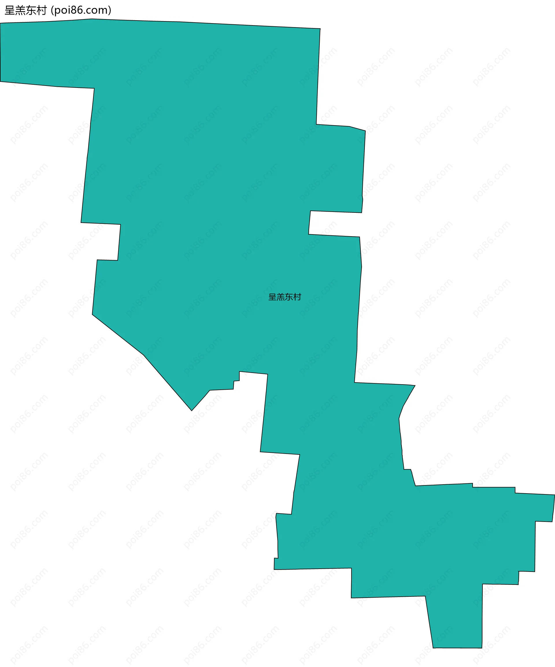 呈羔东村边界地图