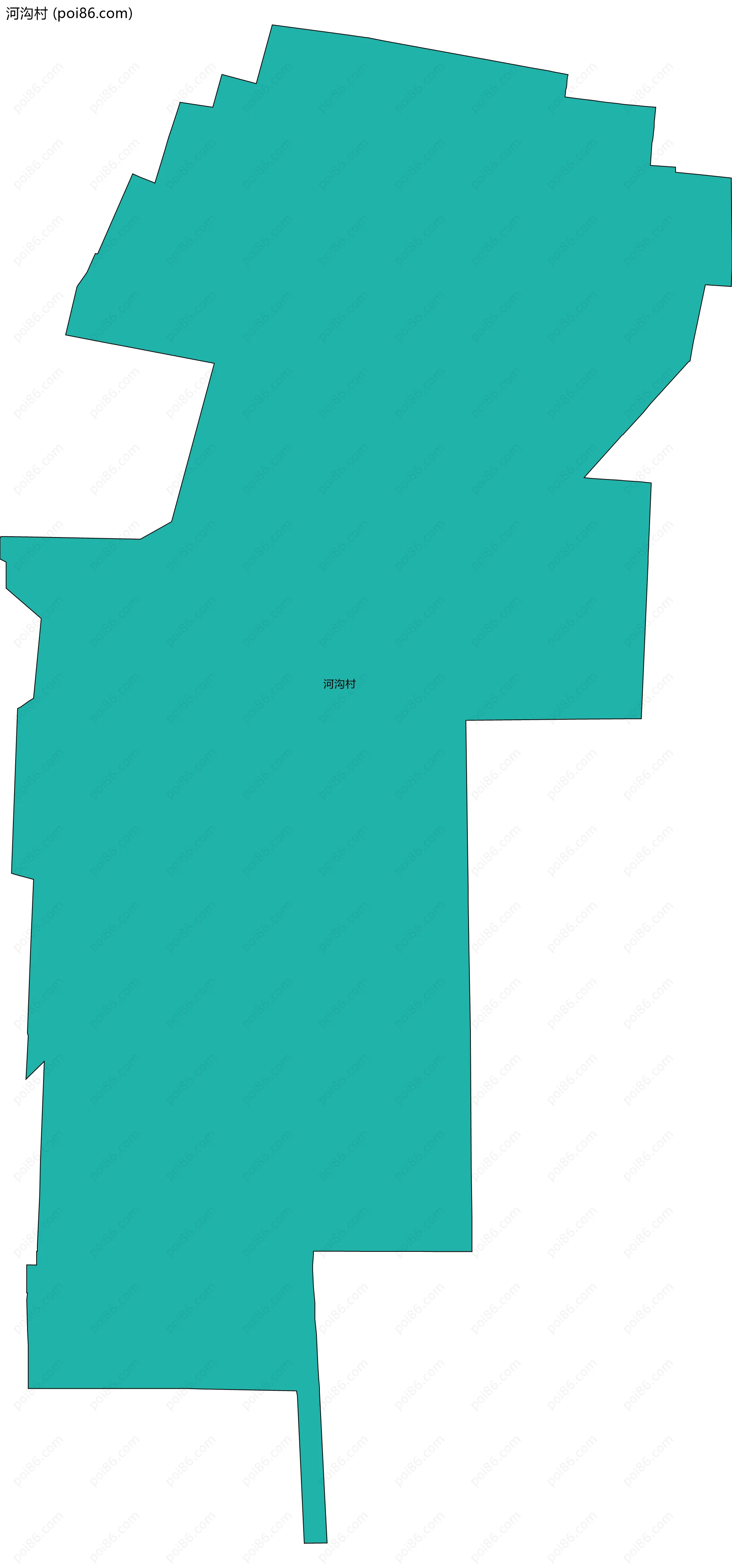 河沟村边界地图