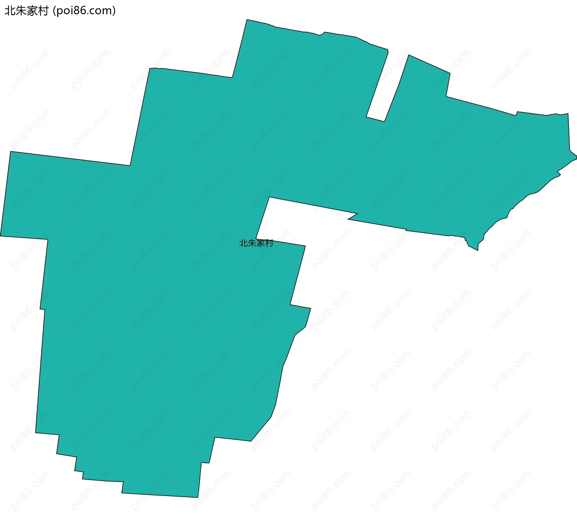 北朱家村边界地图