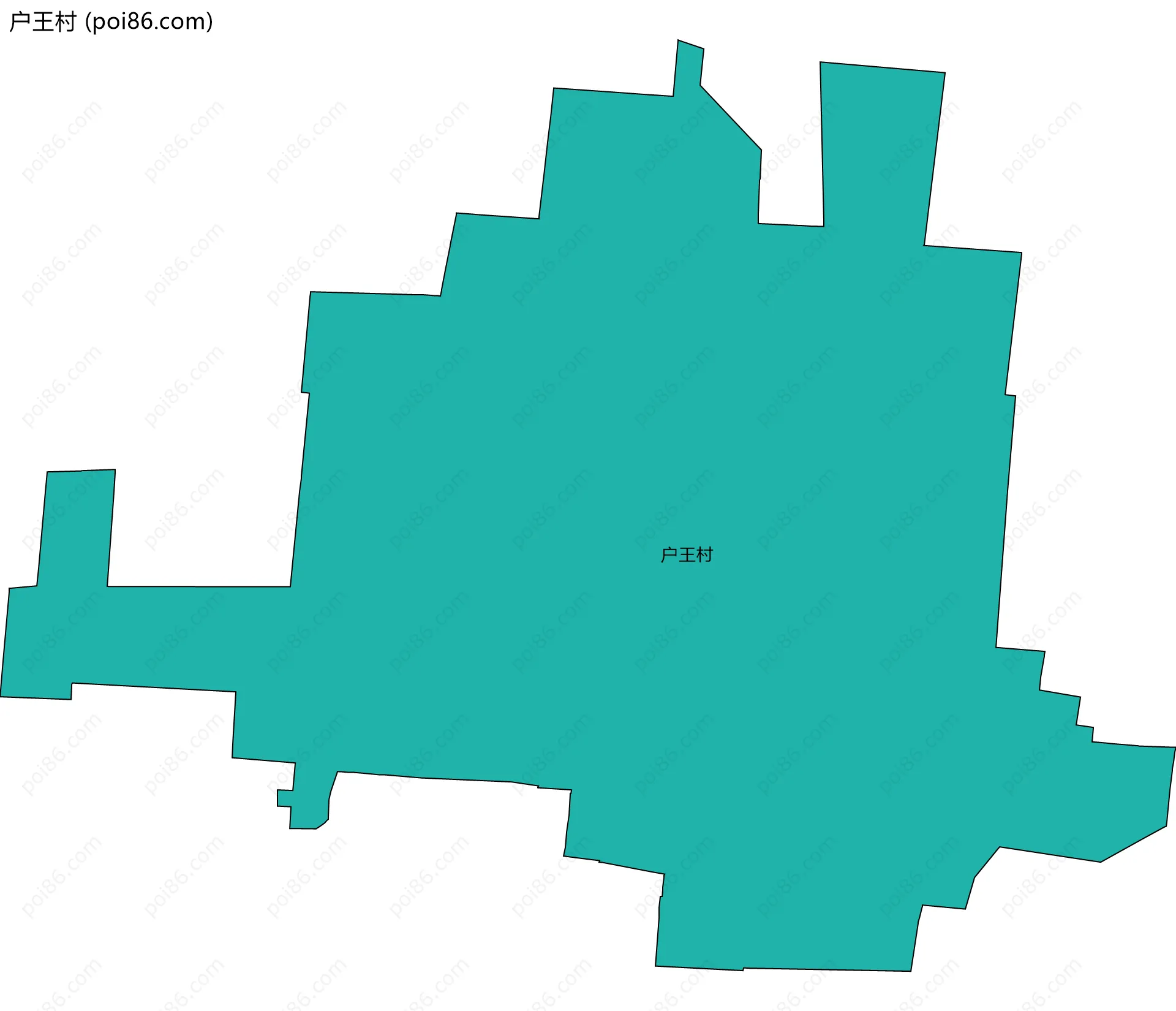 户王村边界地图