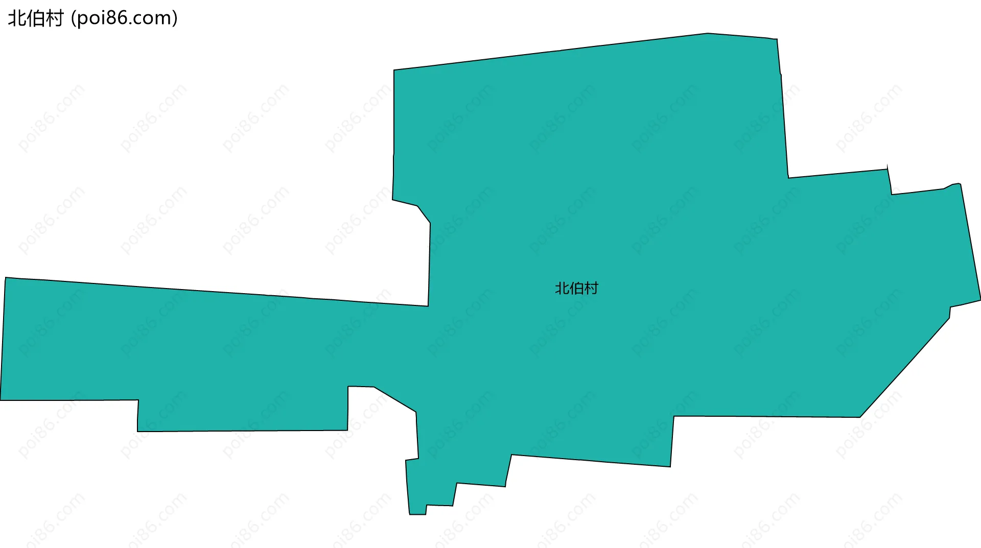 北伯村边界地图