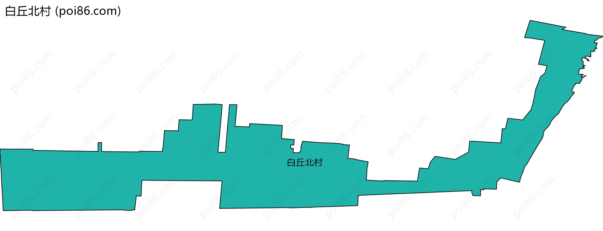 白丘北村边界地图