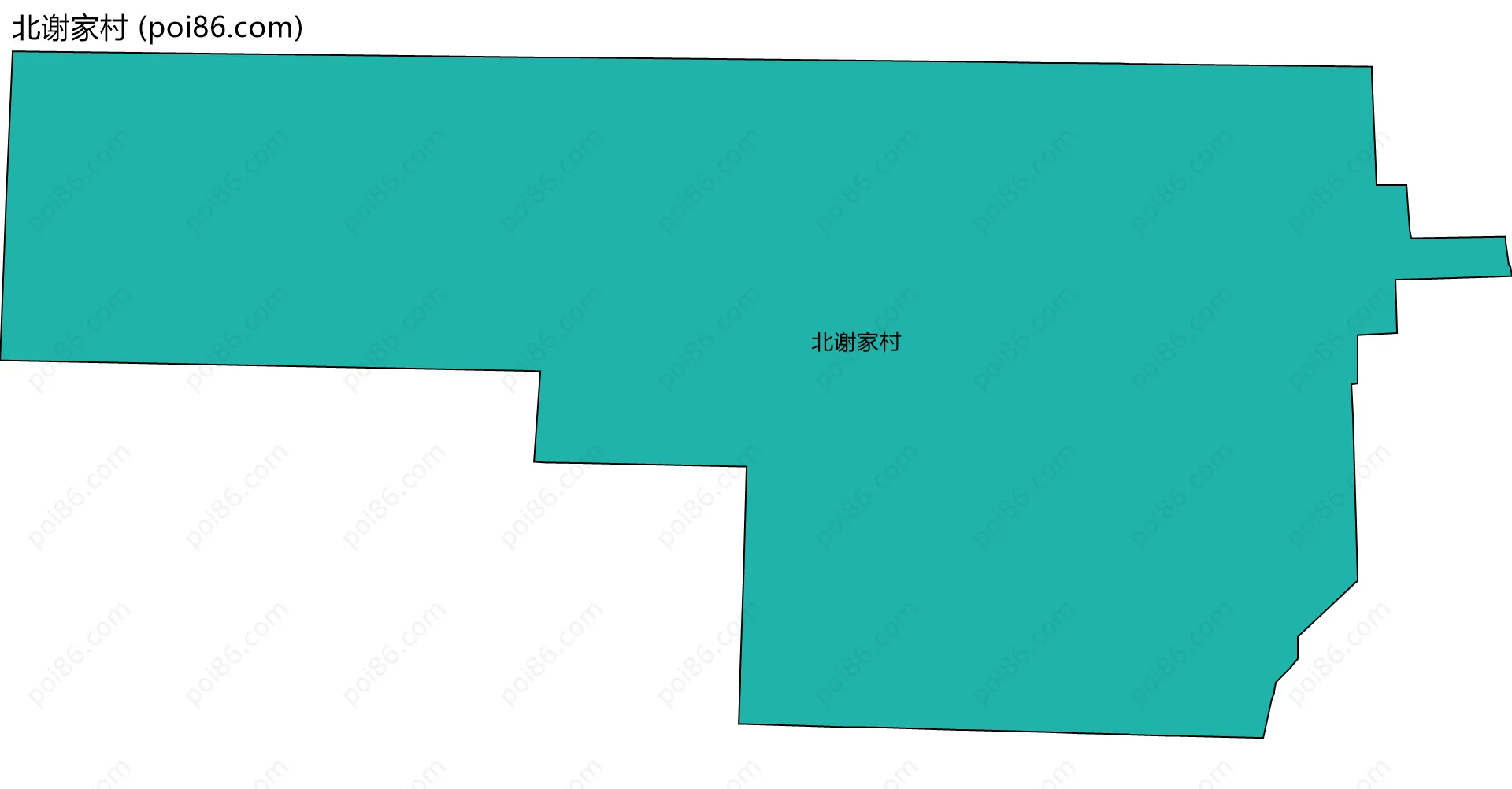 北谢家村边界地图