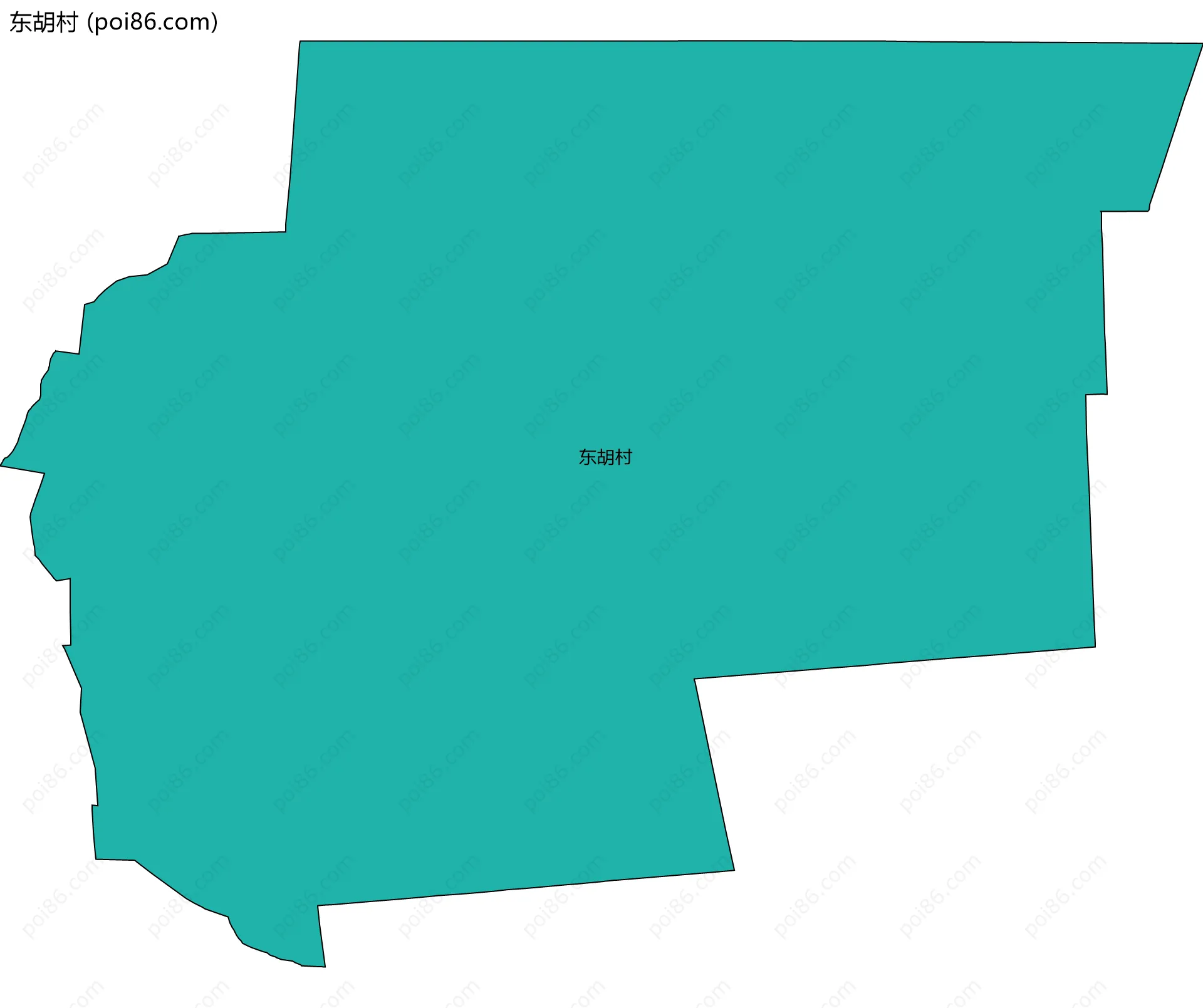 东胡村边界地图