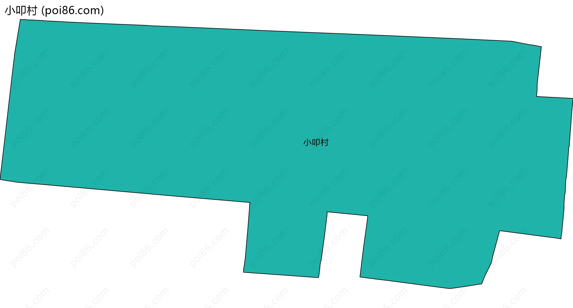 小叩村边界地图