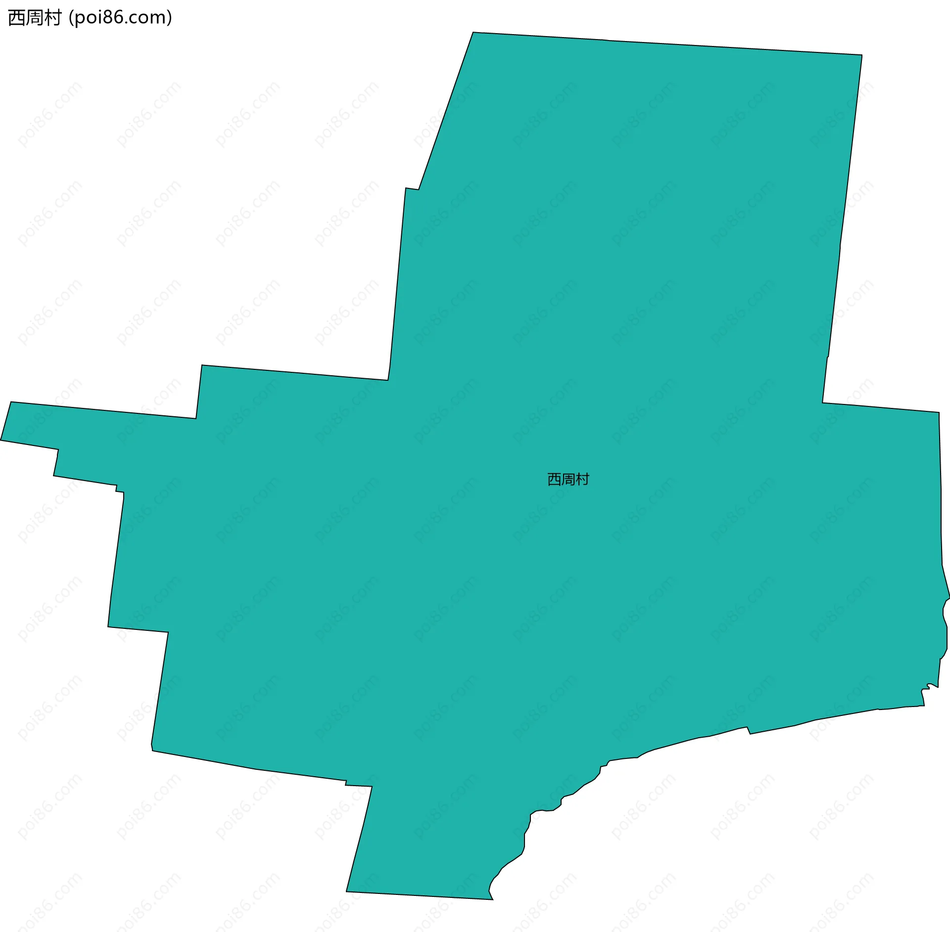 西周村边界地图