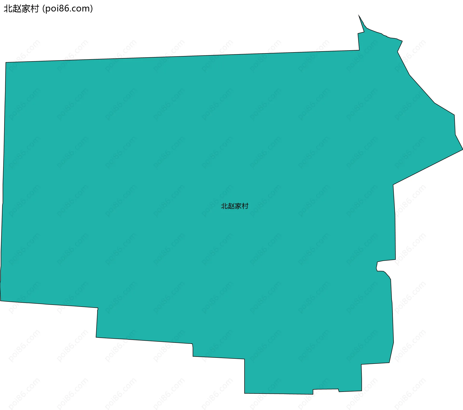 北赵家村边界地图