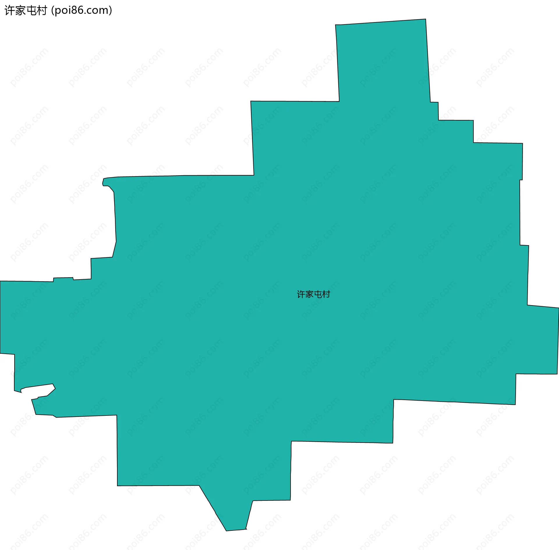许家屯村边界地图