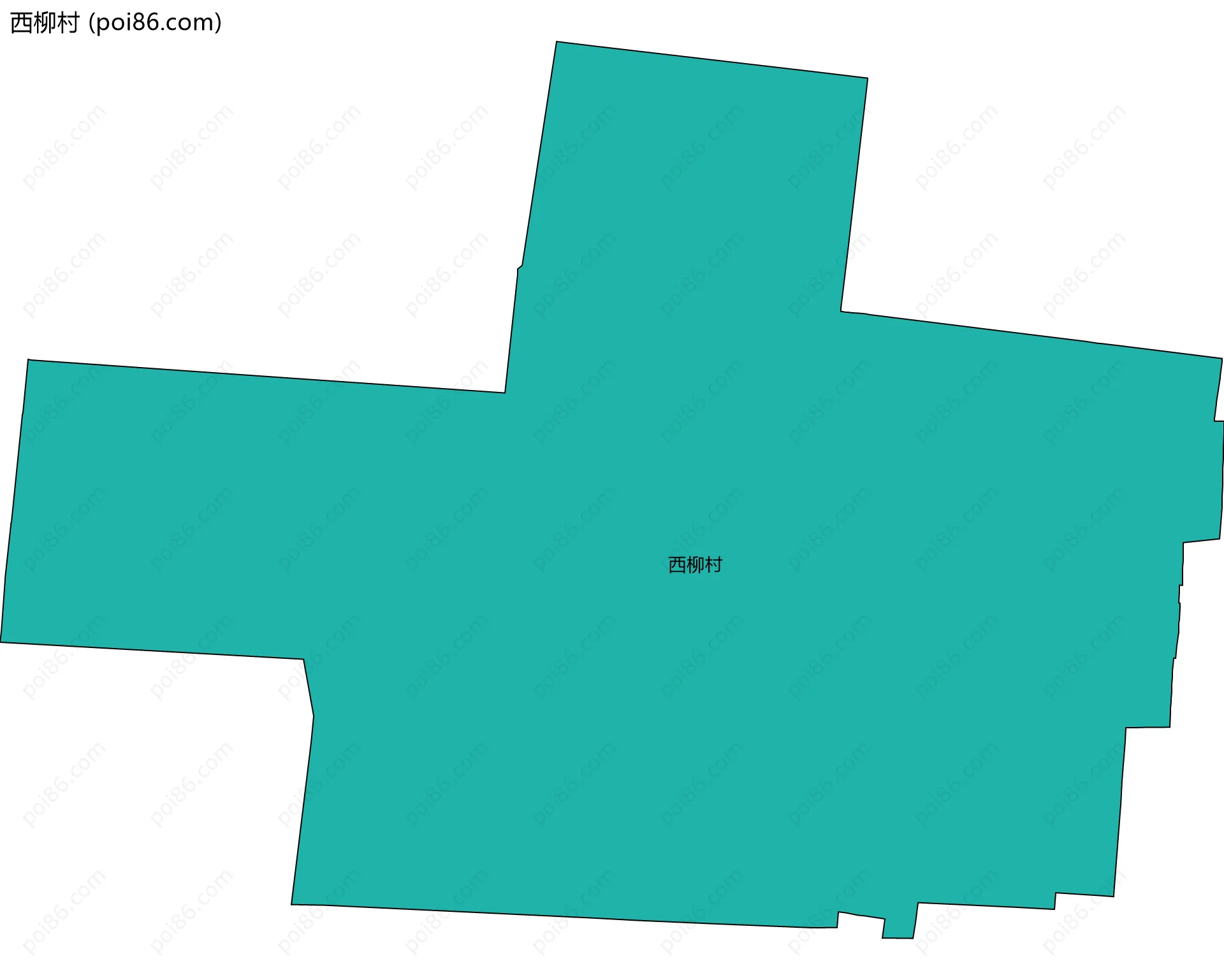 西柳村边界地图