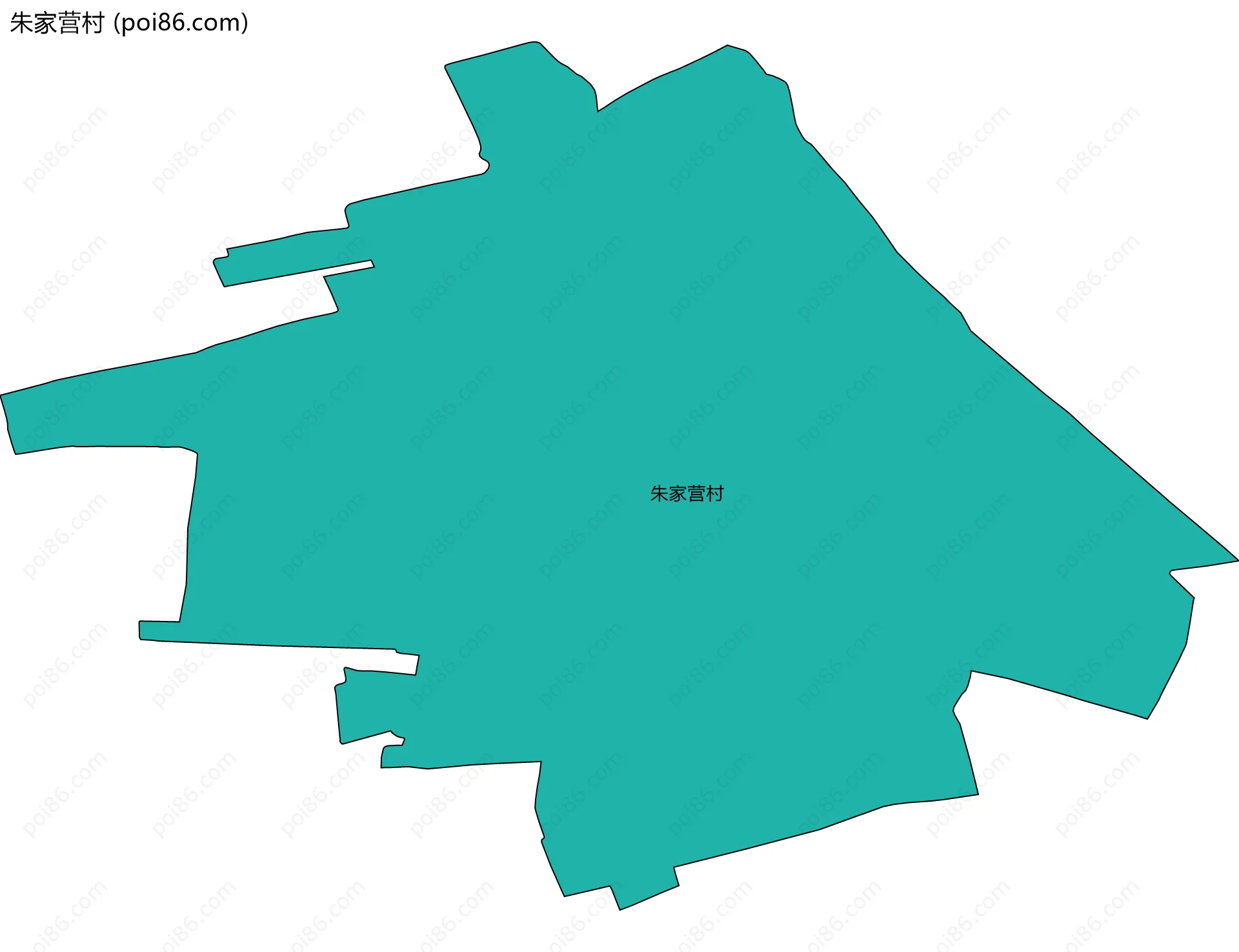 朱家营村边界地图