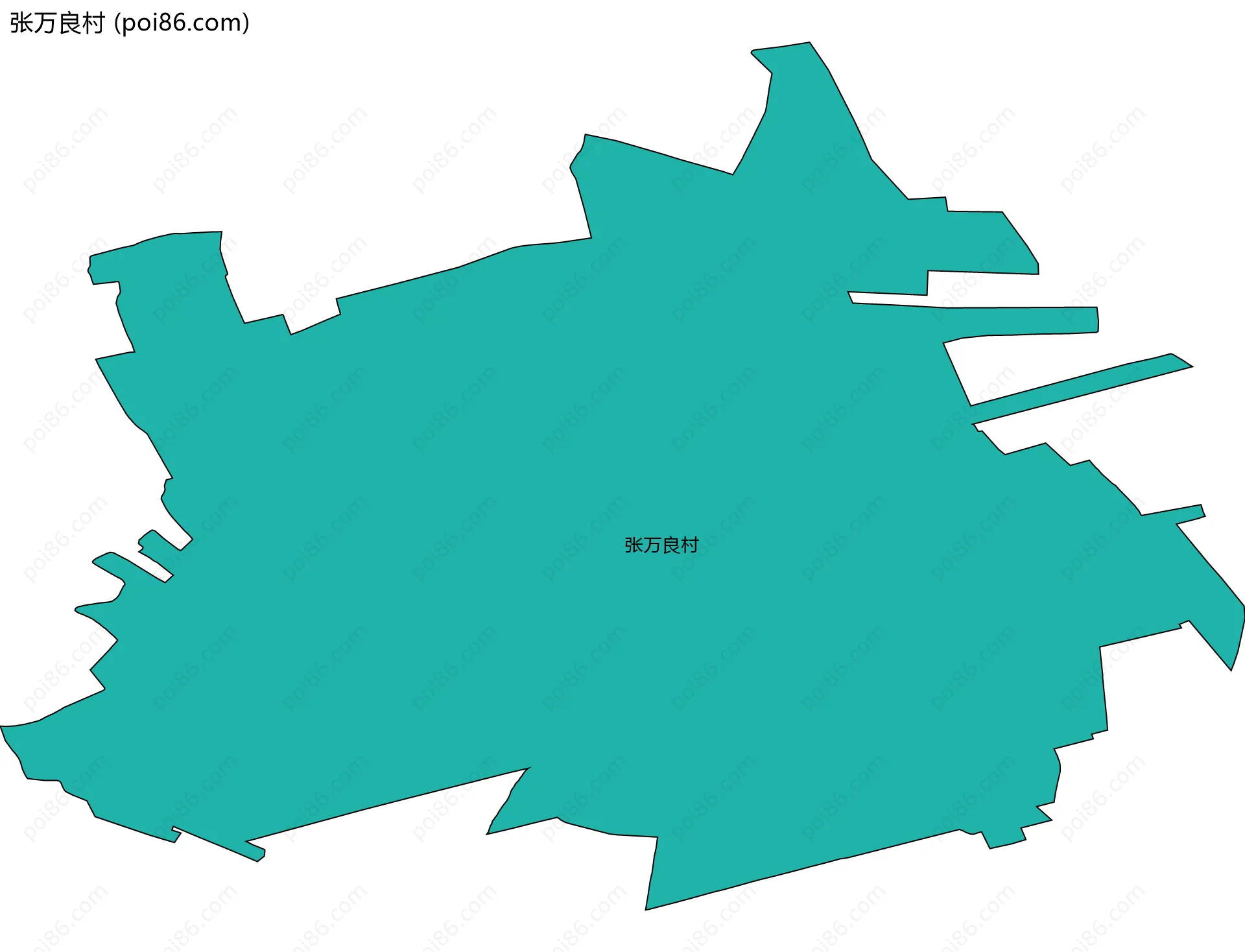 张万良村边界地图