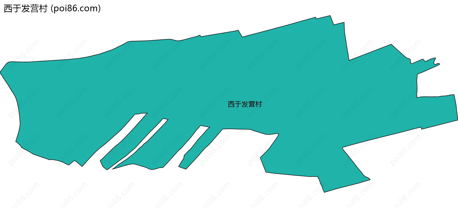 西于发营村边界地图