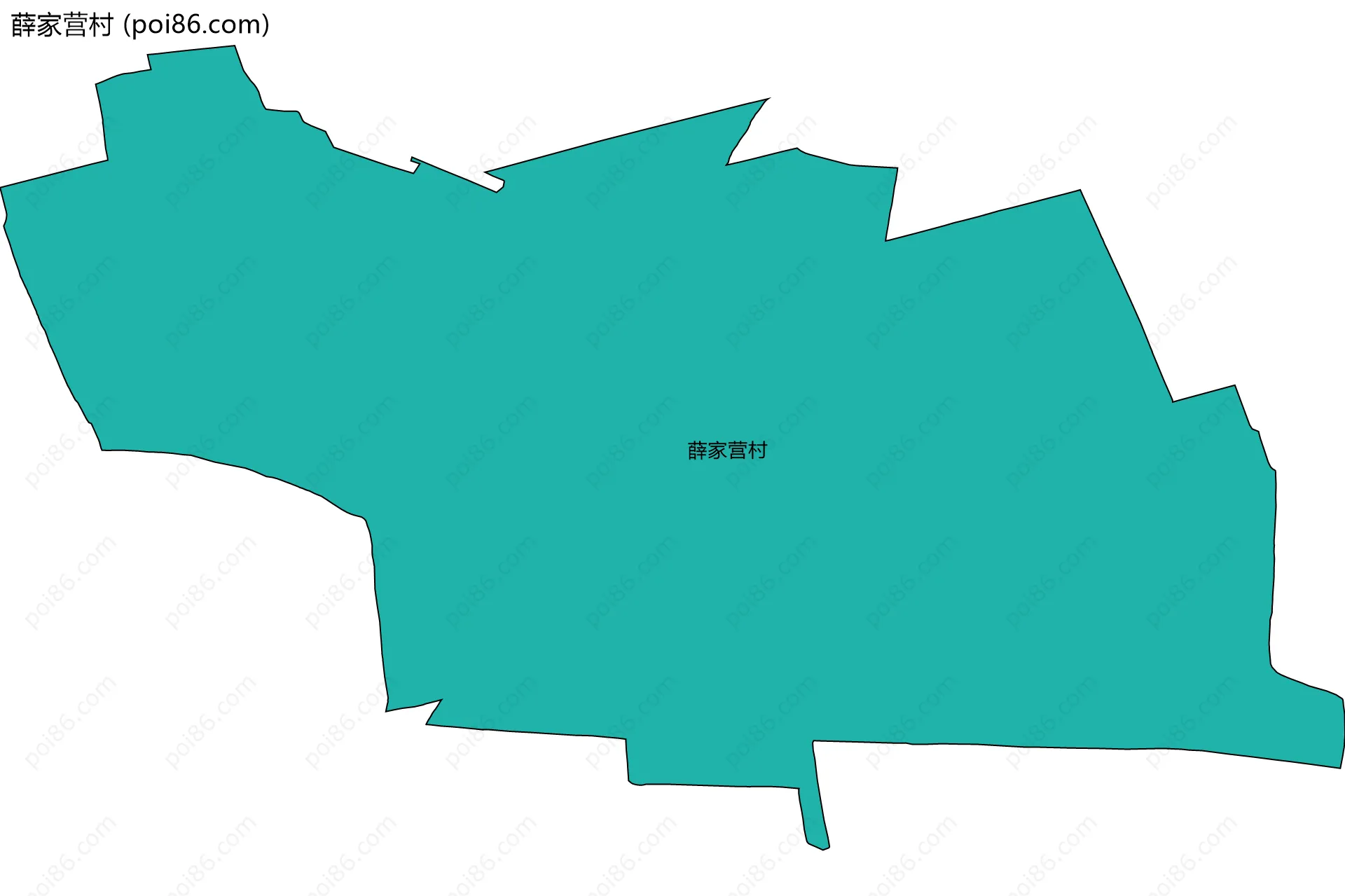 薛家营村边界地图