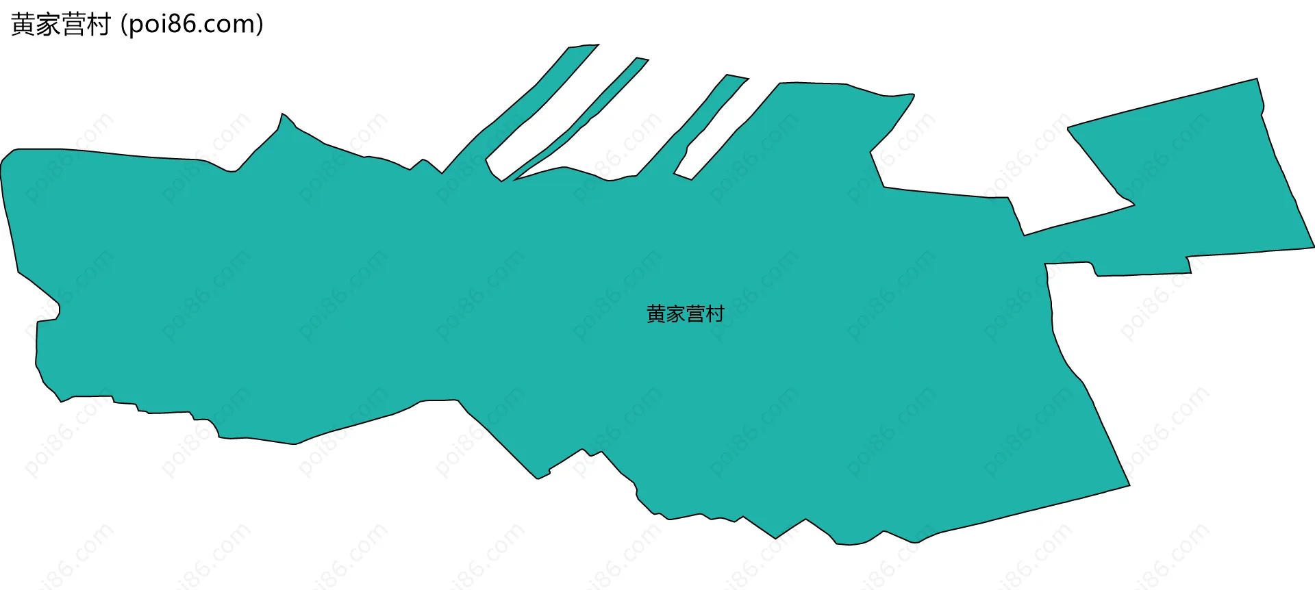 黄家营村边界地图