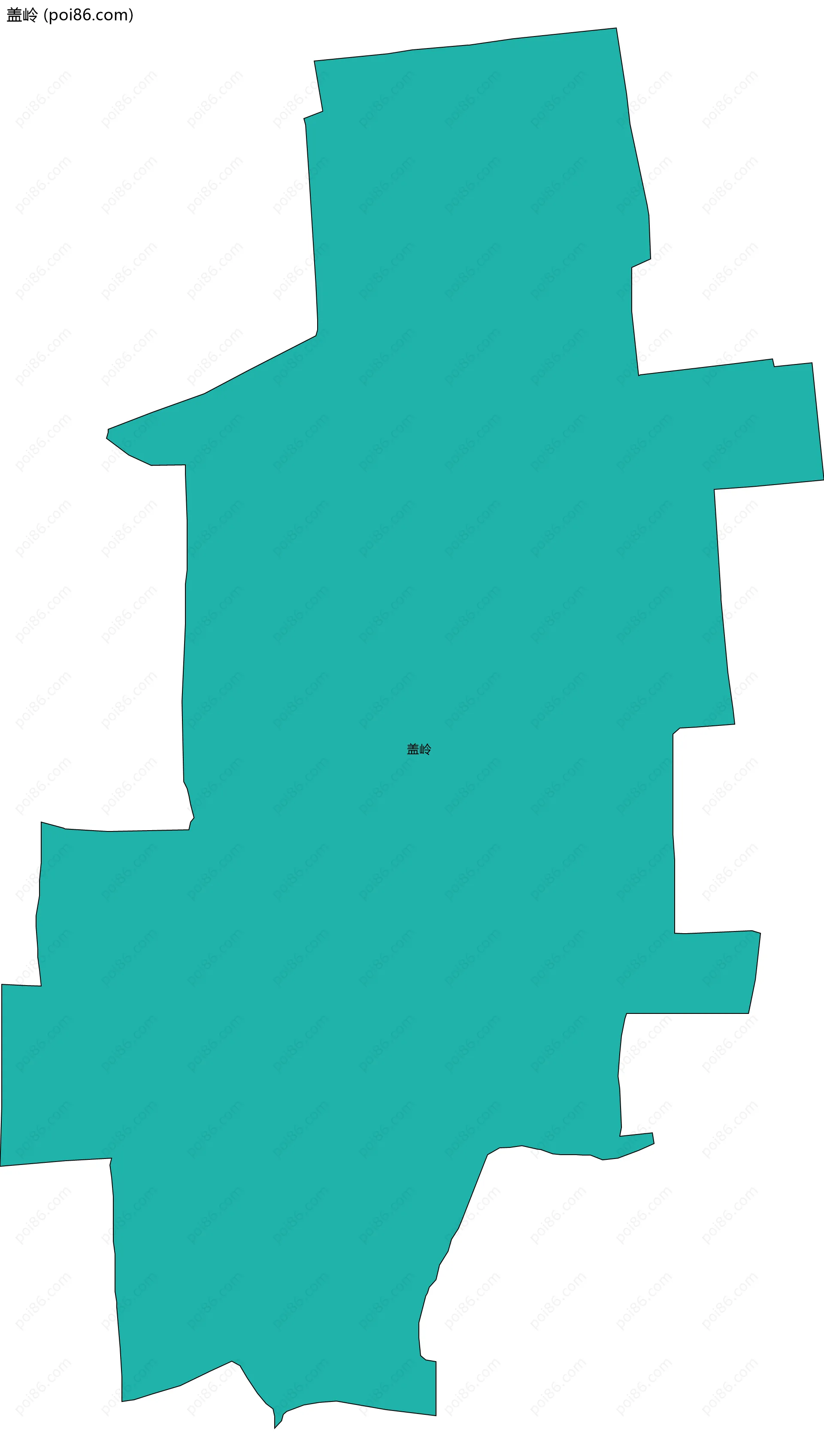 盖岭边界地图
