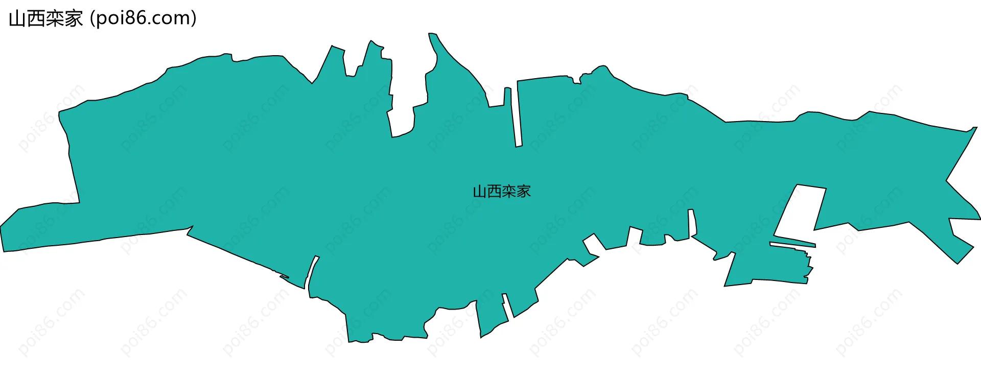 山西栾家边界地图