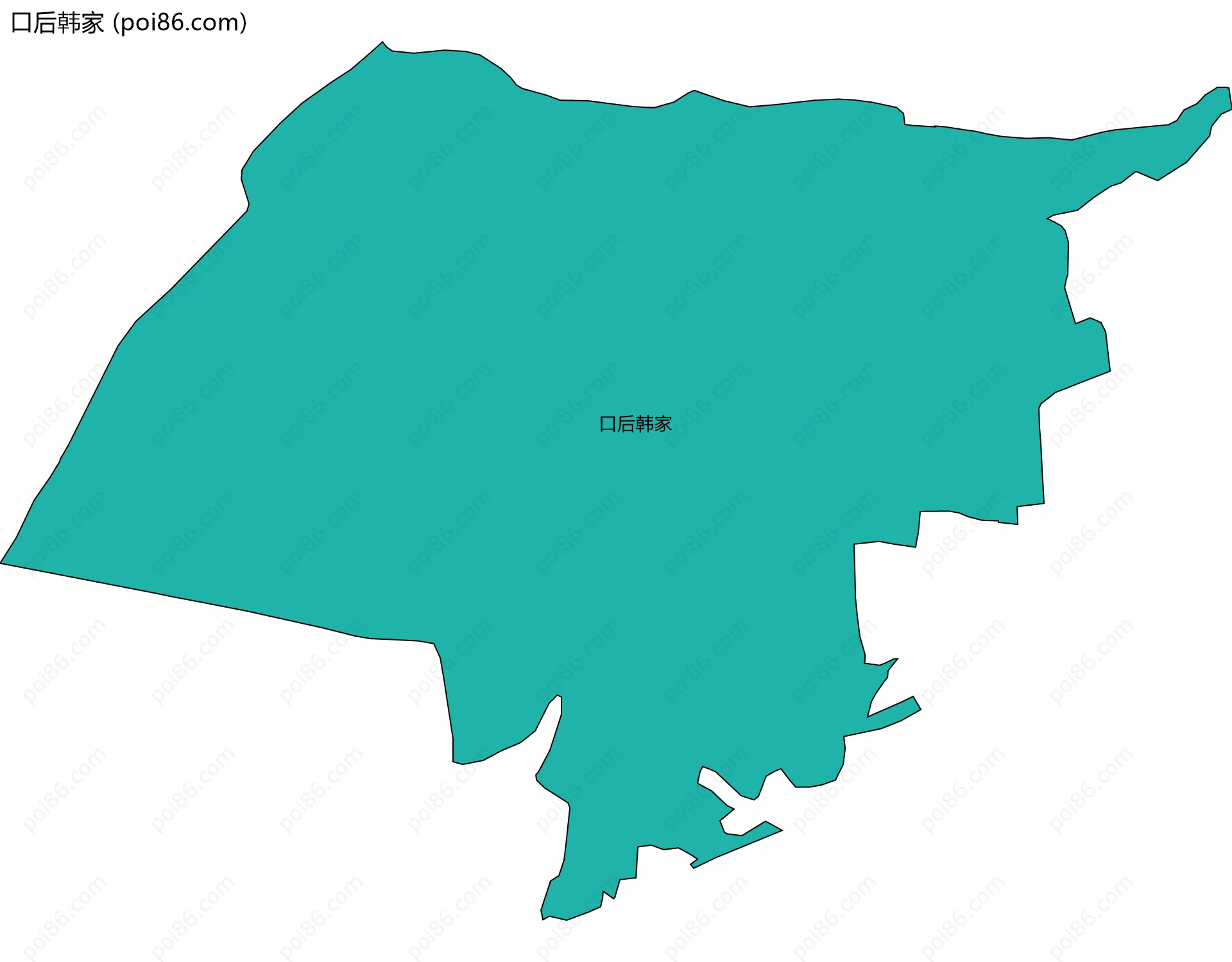 口后韩家边界地图