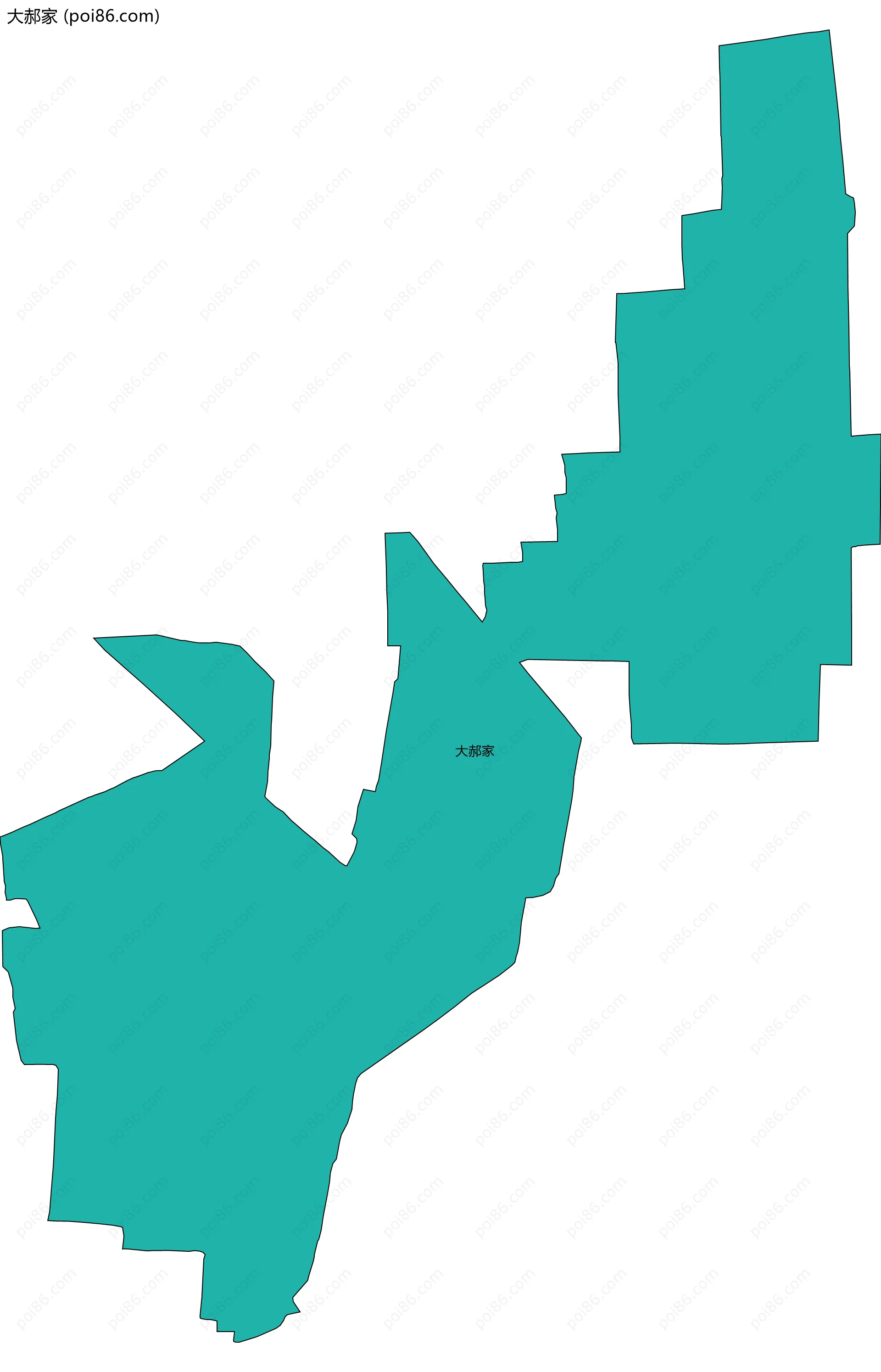 大郝家边界地图