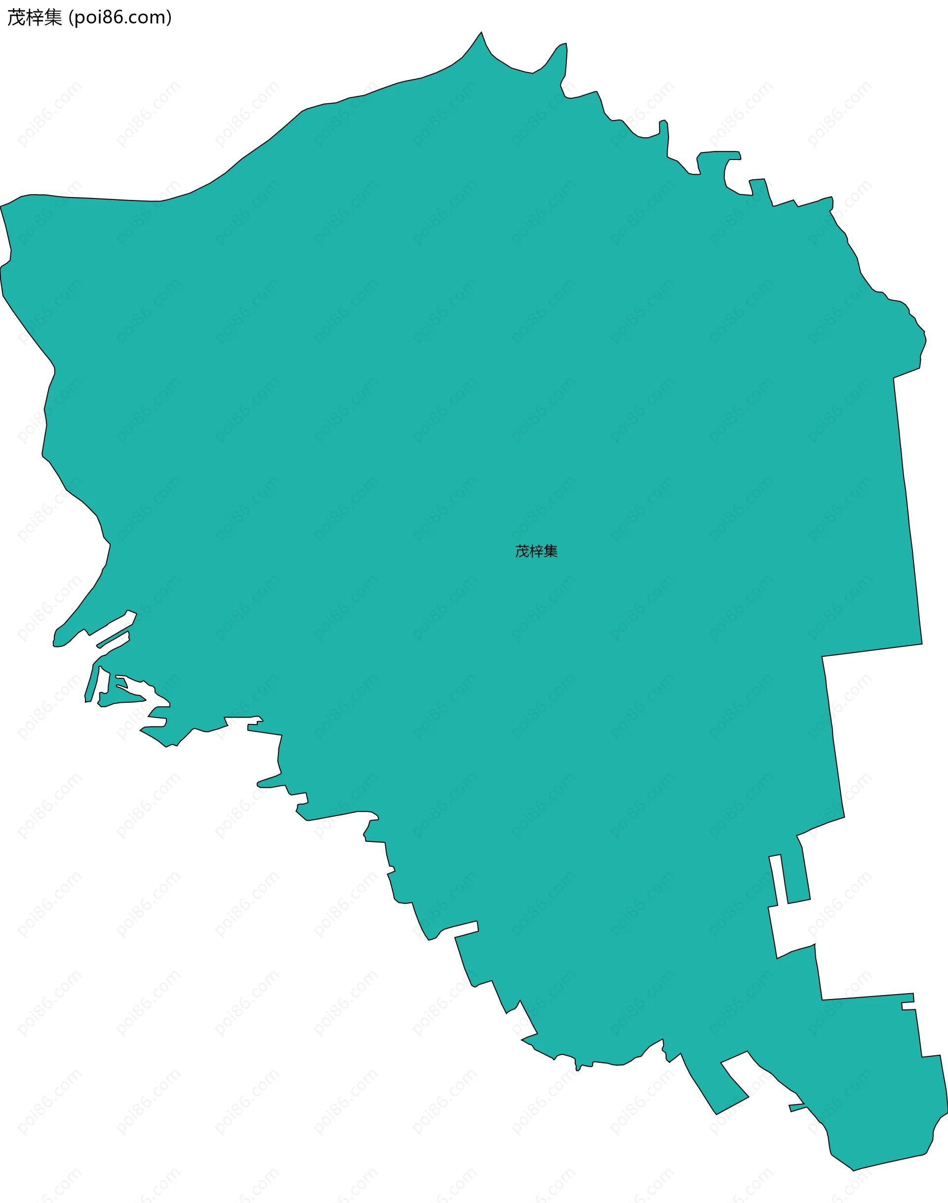 茂梓集边界地图