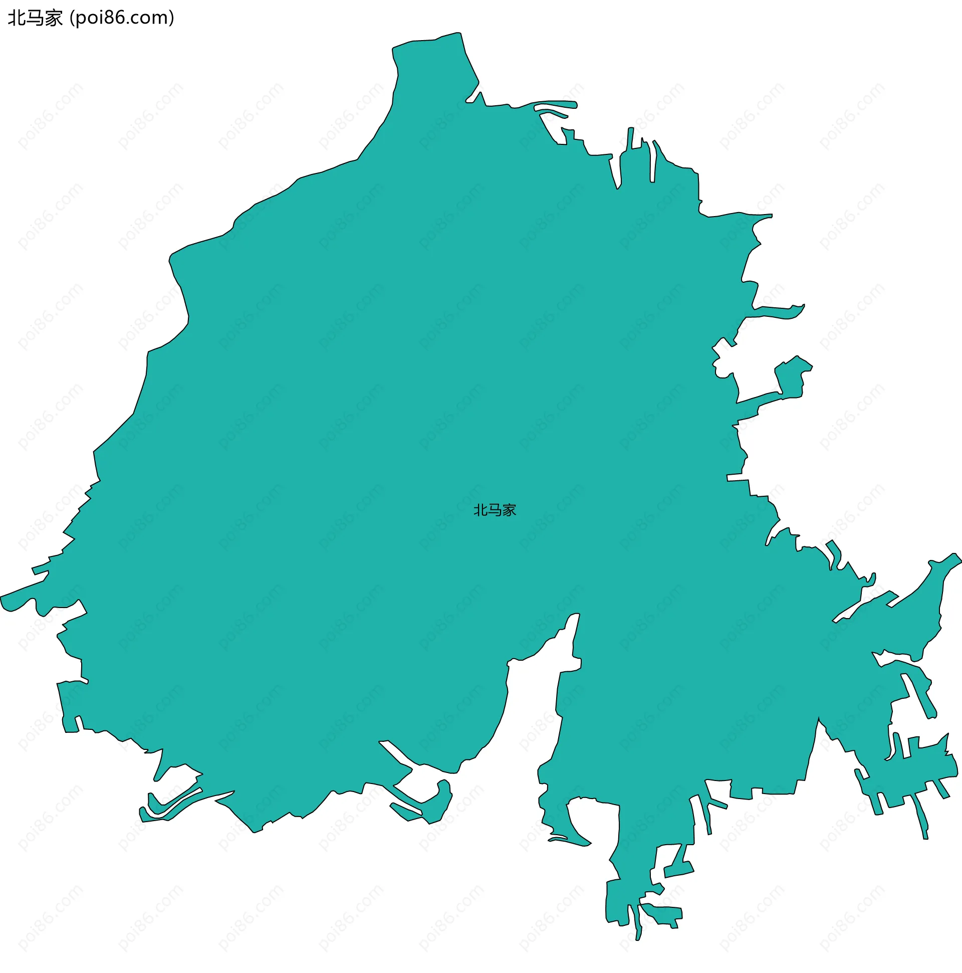 北马家边界地图