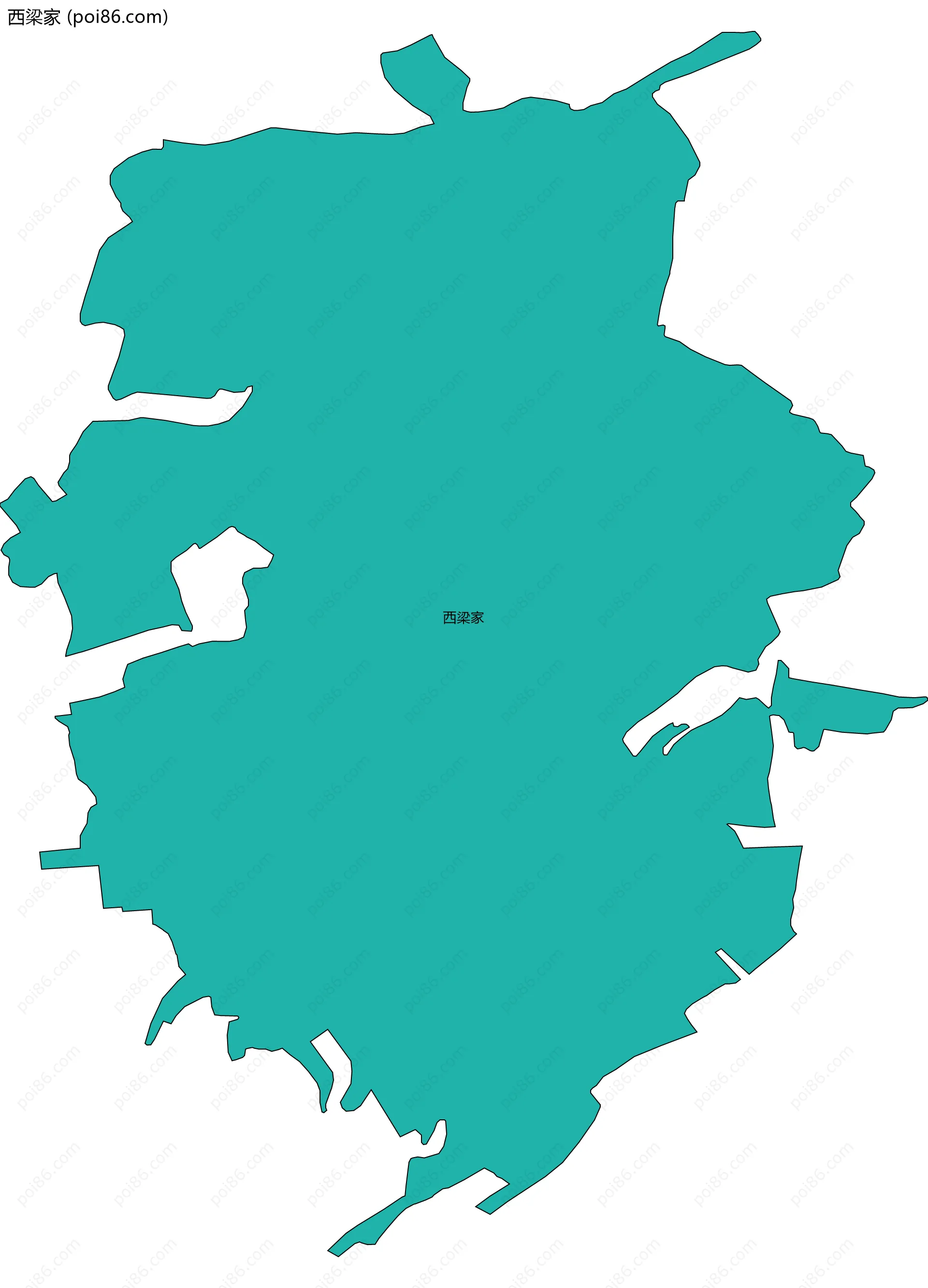 西梁家边界地图