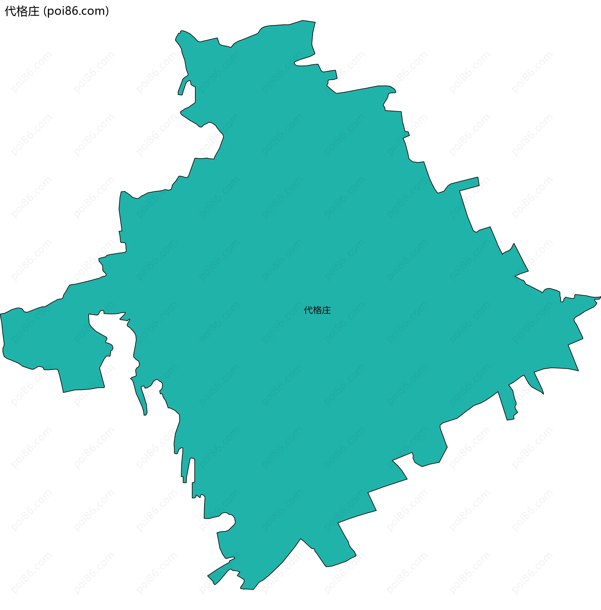 代格庄边界地图