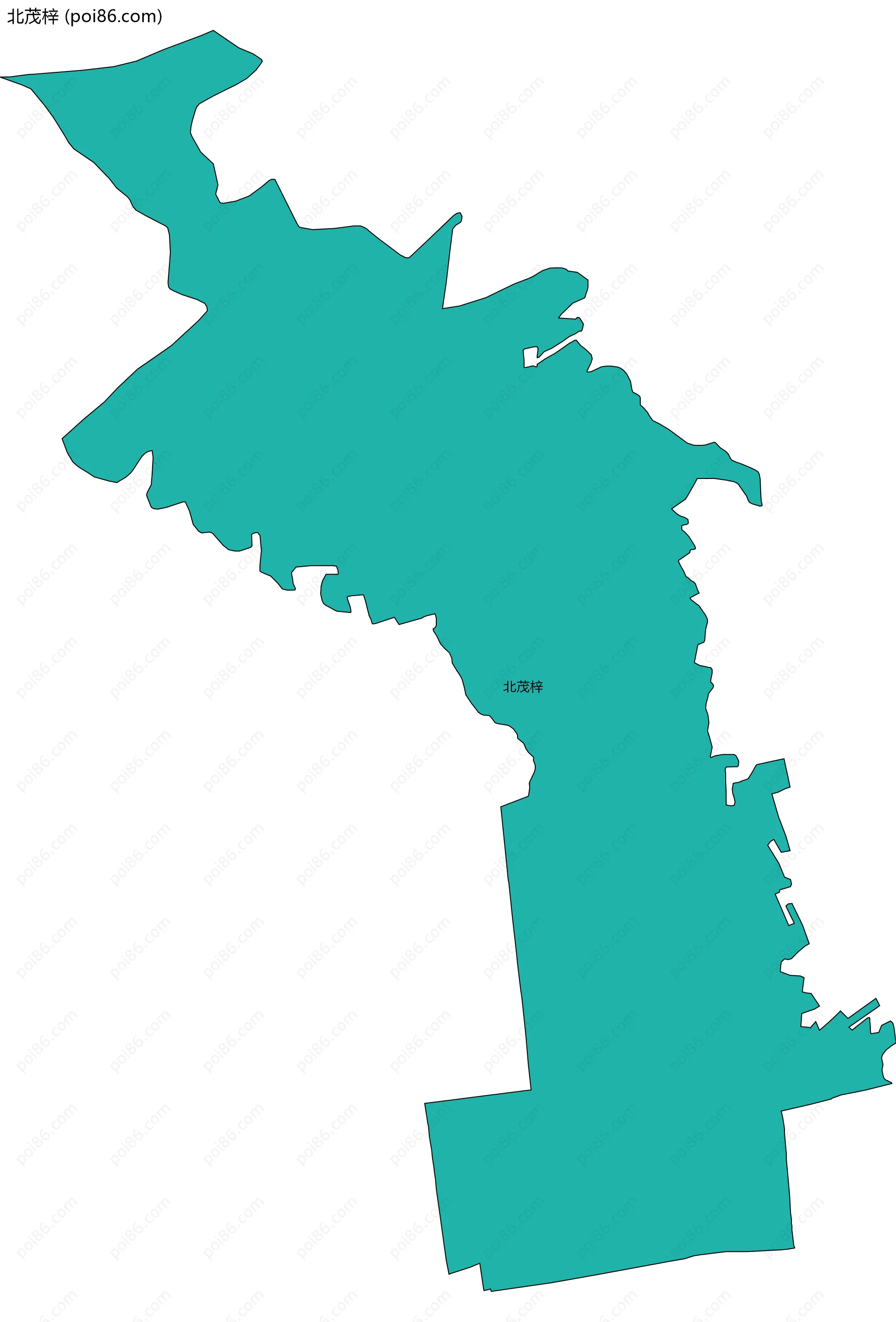 北茂梓边界地图