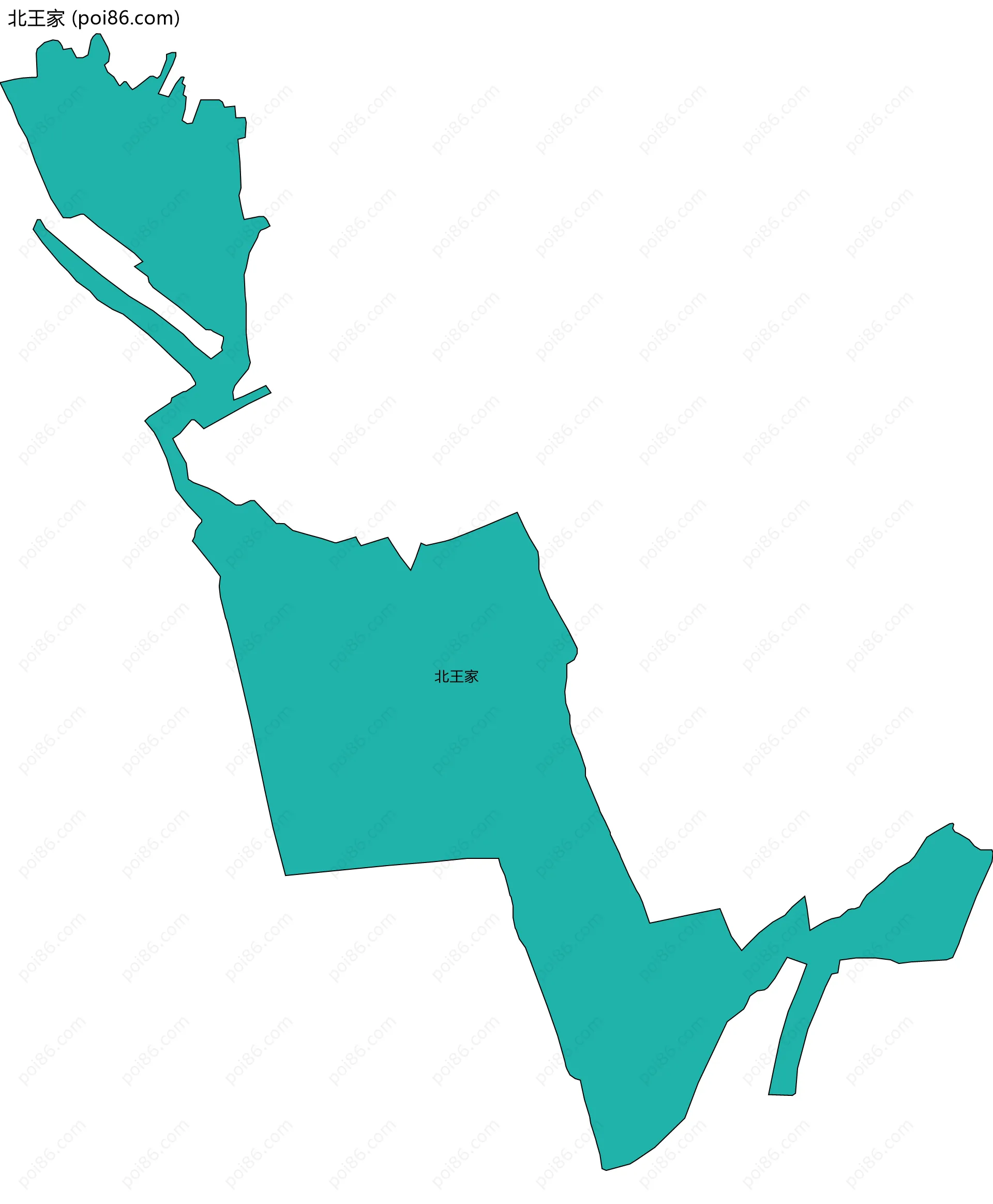 北王家边界地图