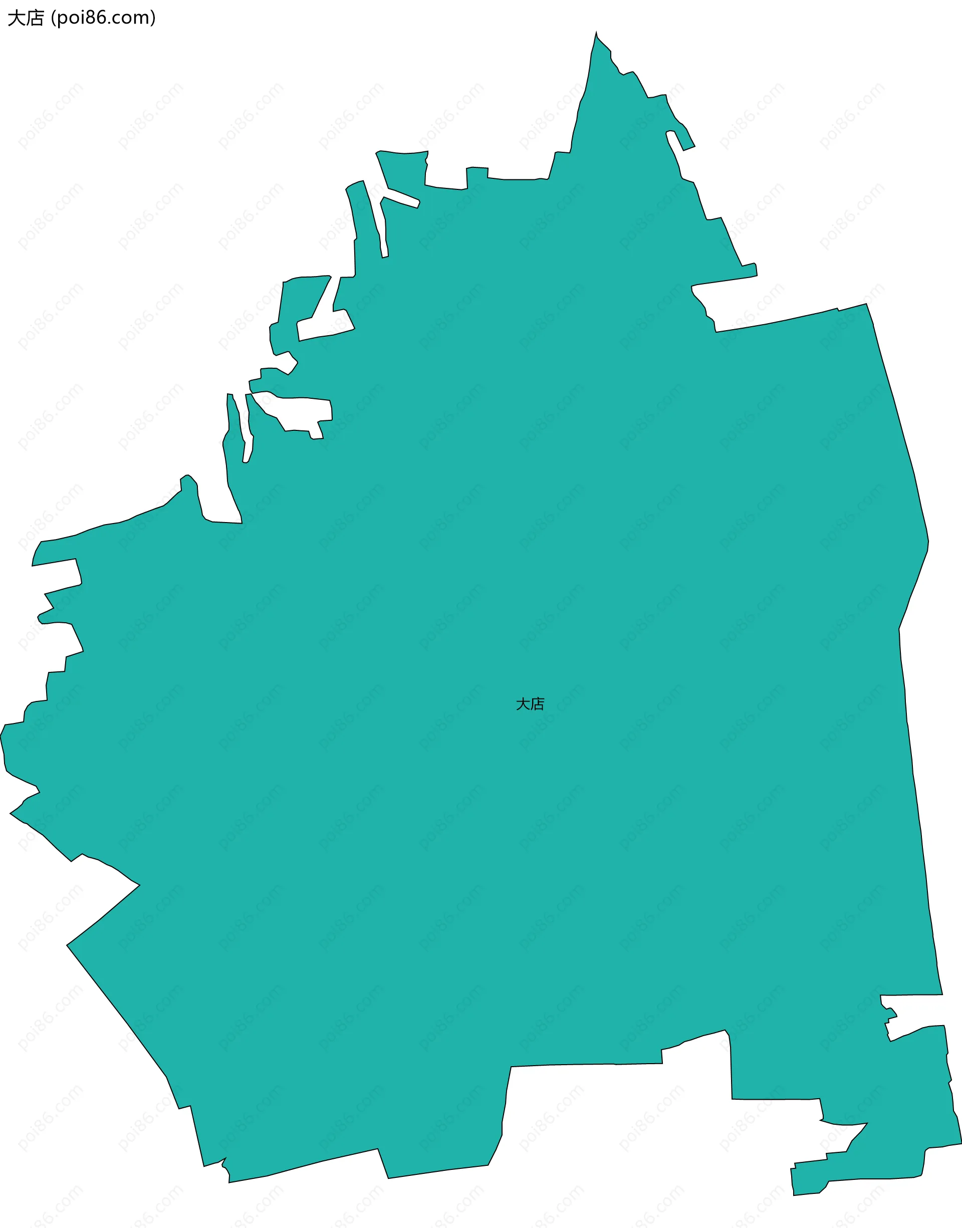 大店边界地图