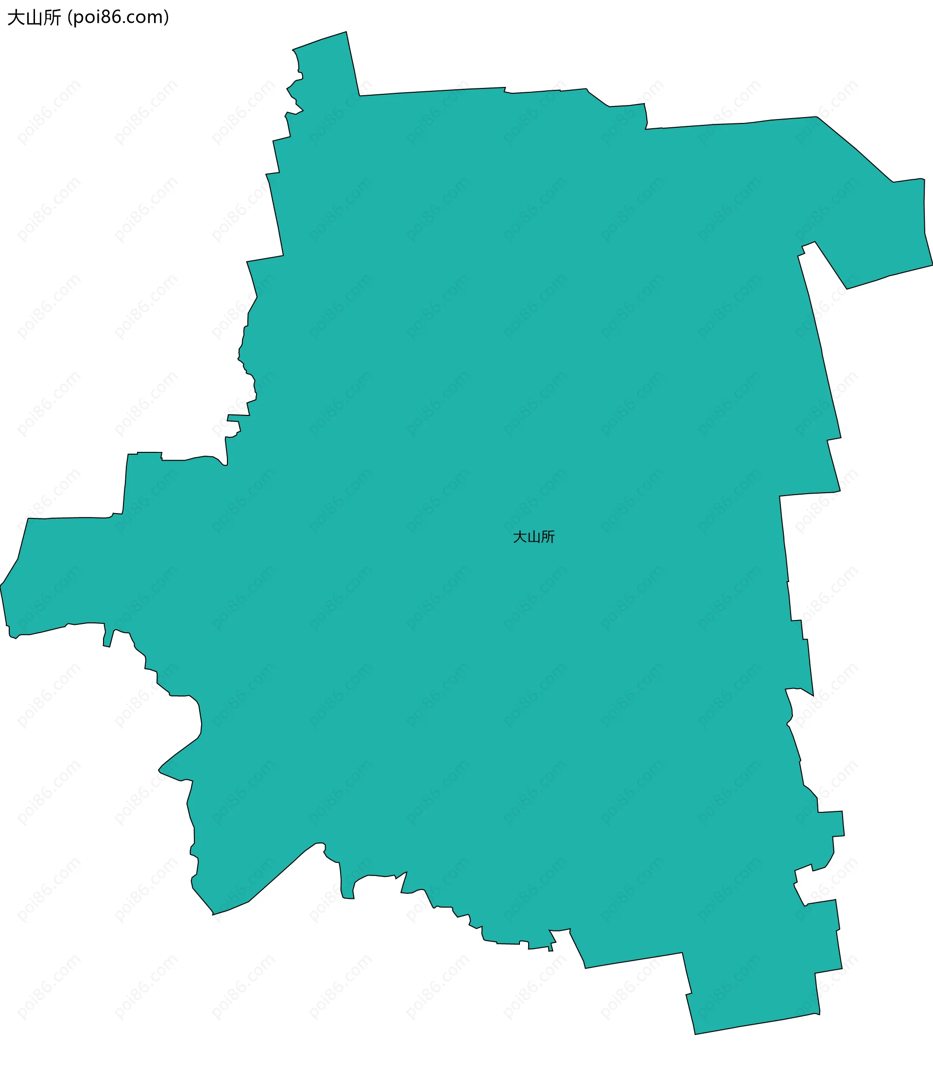 大山所边界地图