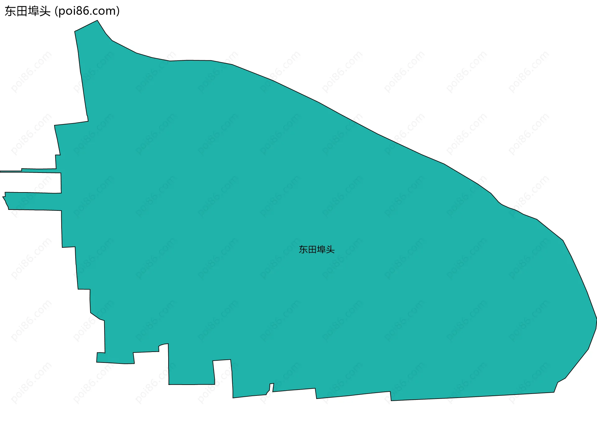 东田埠头边界地图