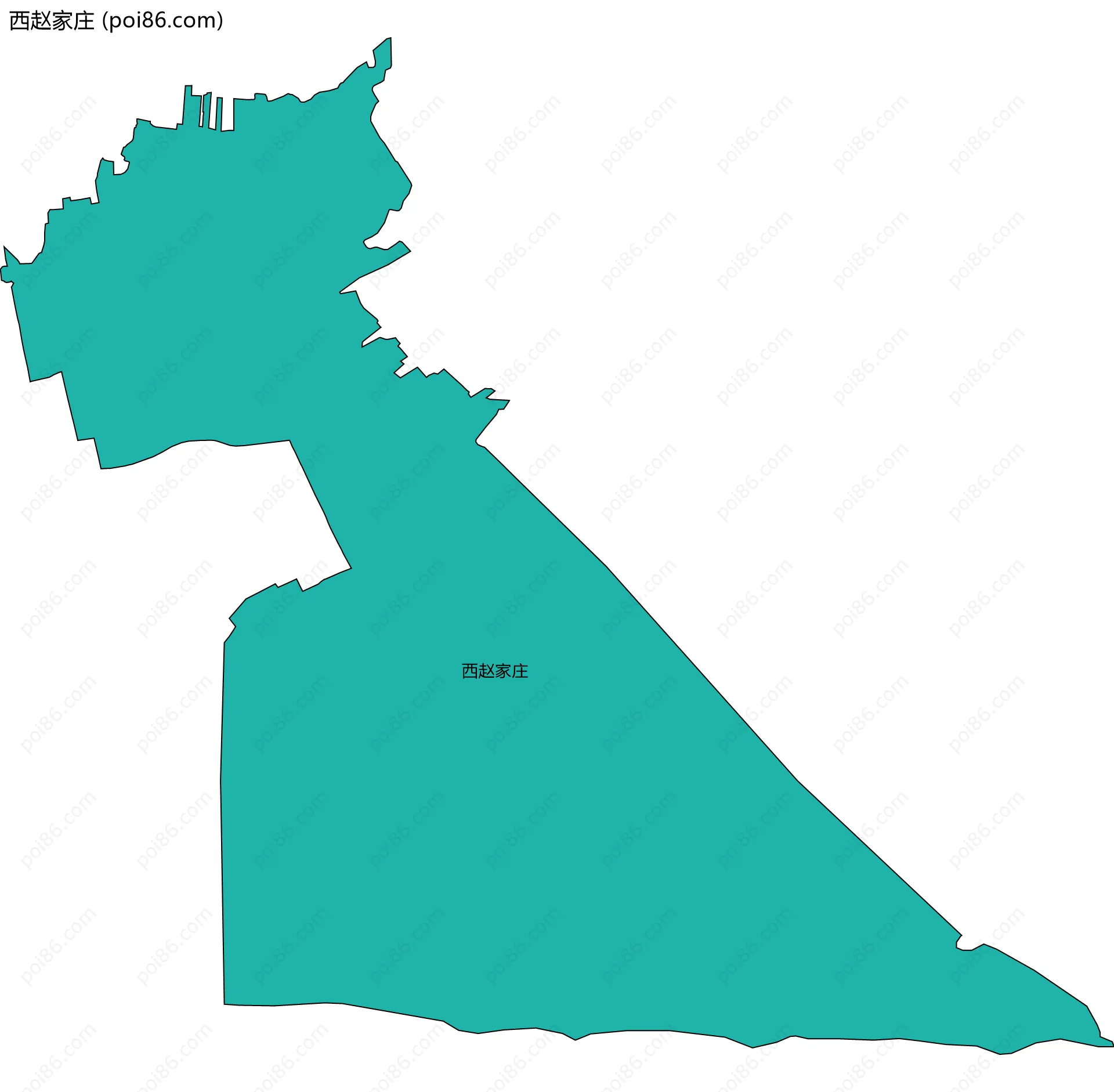 西赵家庄边界地图