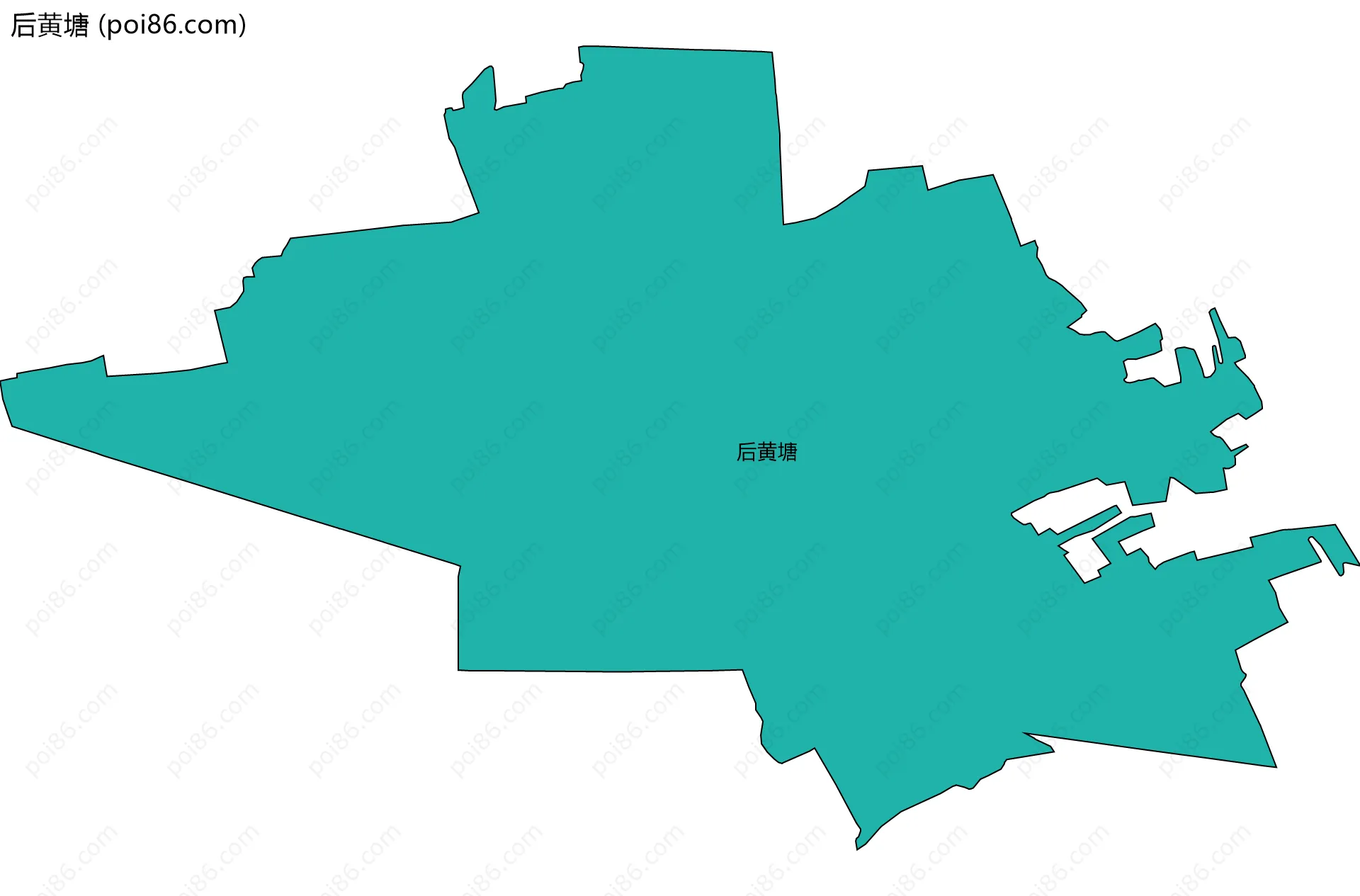 后黄塘边界地图